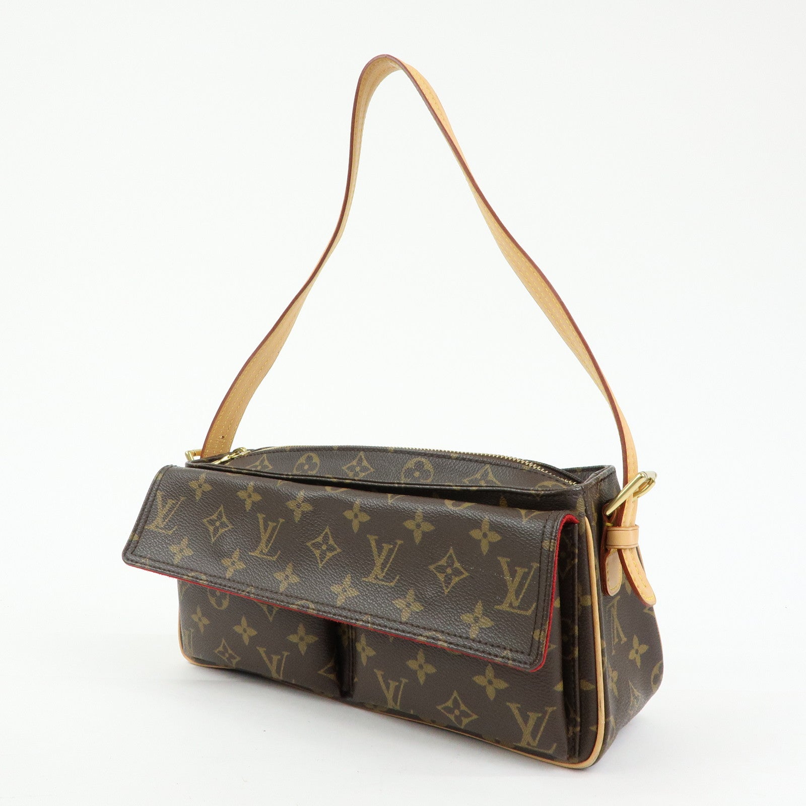 Louis Vuitton Monogram Vivacite Shoulder Bag Hand Bag Brown M51164