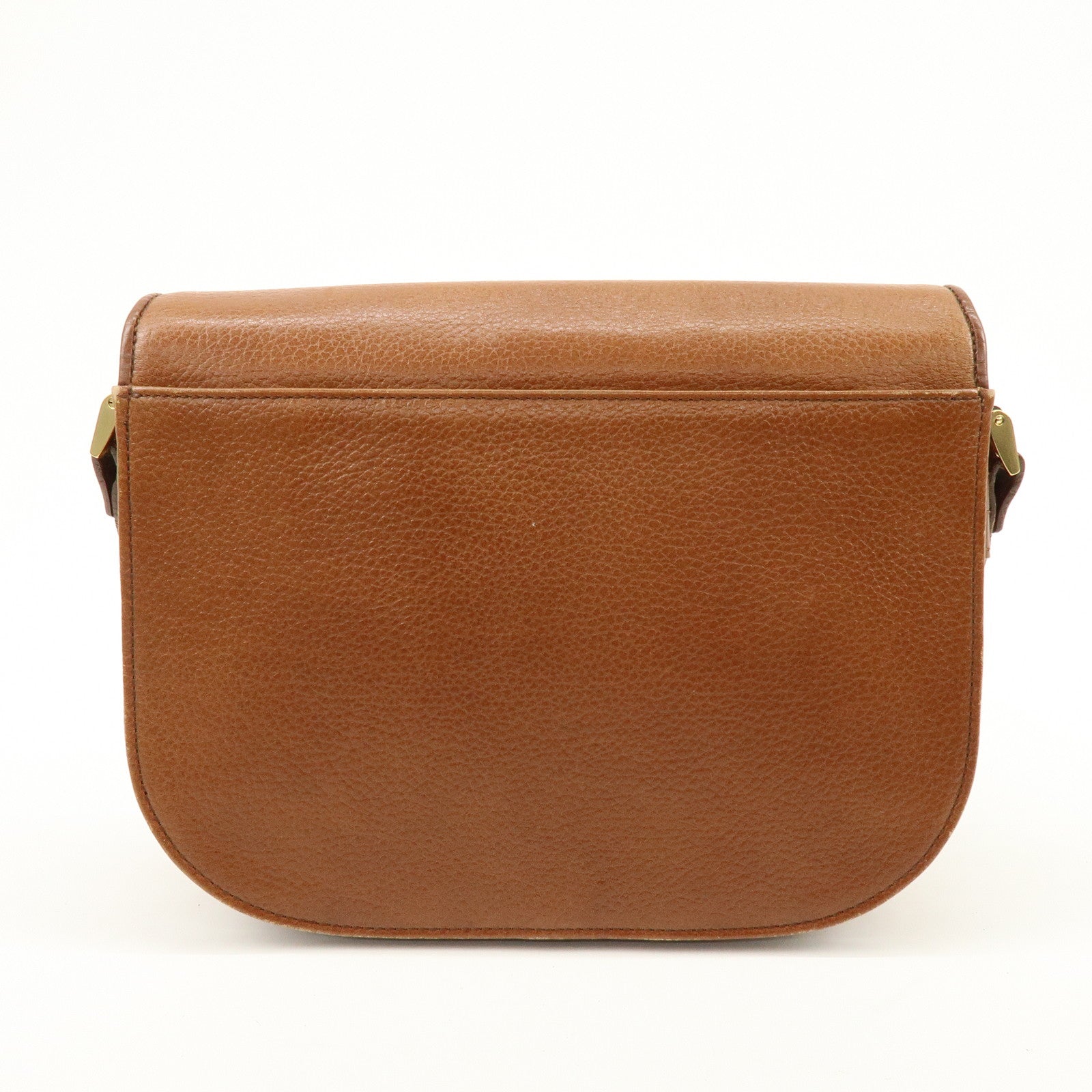 BURBERRY Logo Leather Shoulder Bag Crossbody Bag Brown