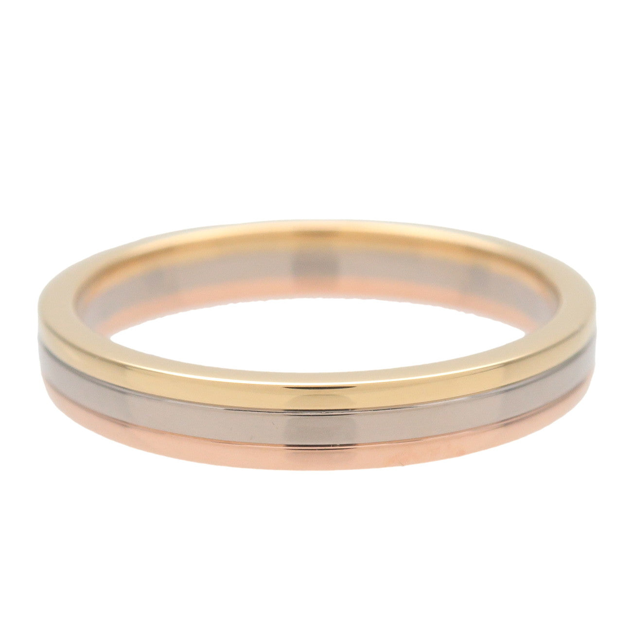 Cartier Vendome Three Color Ring K18 750YG/PG/WG #58 US8.5 EU58