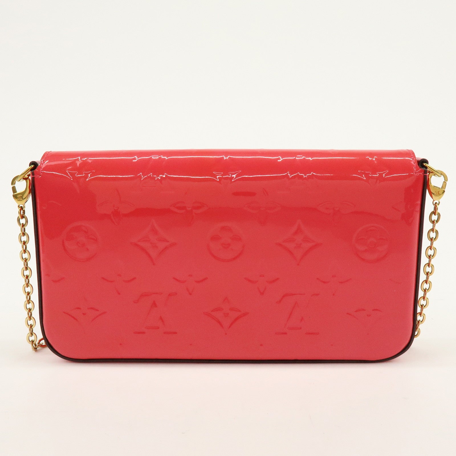 Louis Vuitton Monogram Vernis Leather Pochette Felicie Pink M61787