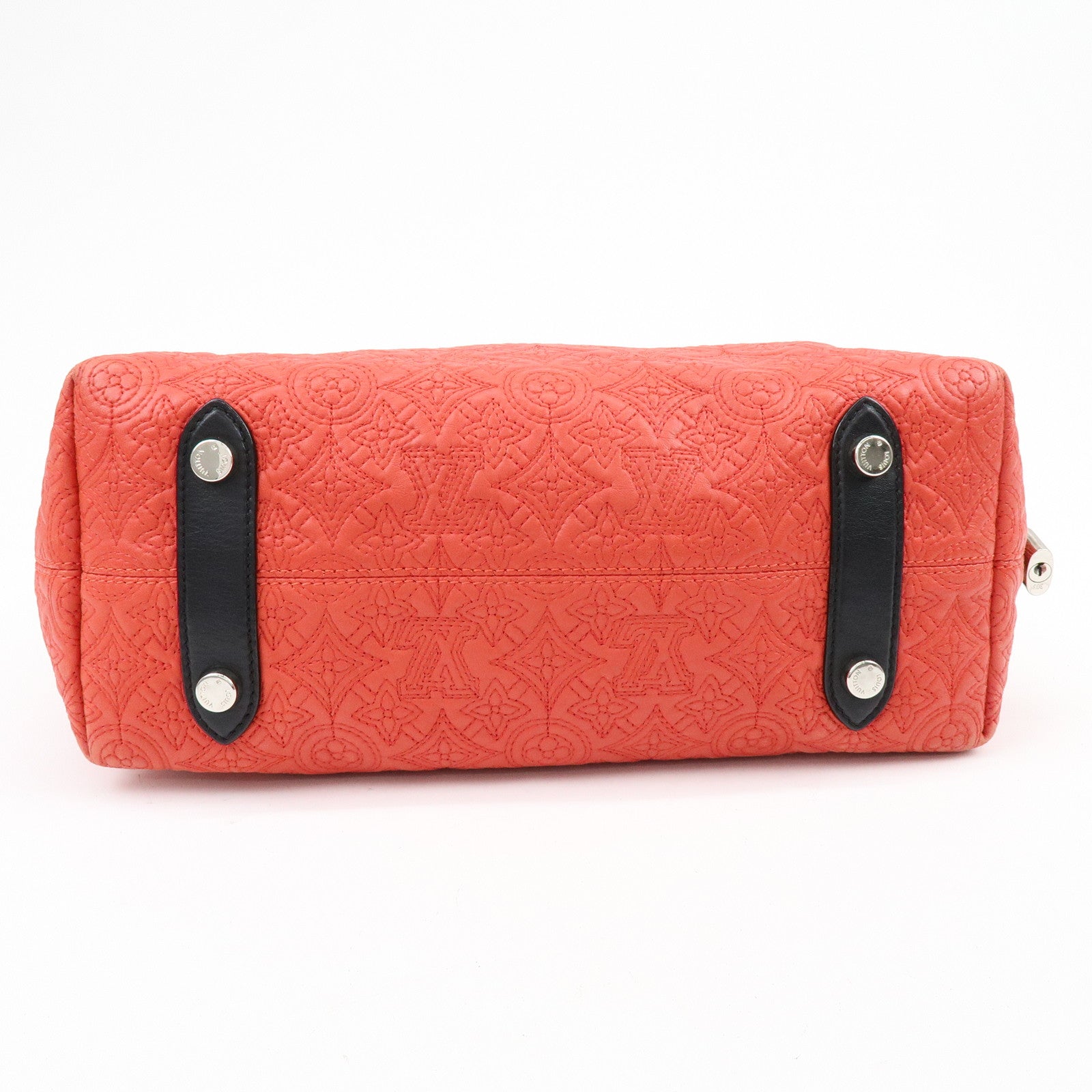 Louis Vuitton Monogram Antheia Leather Shoulder Bag Red Black