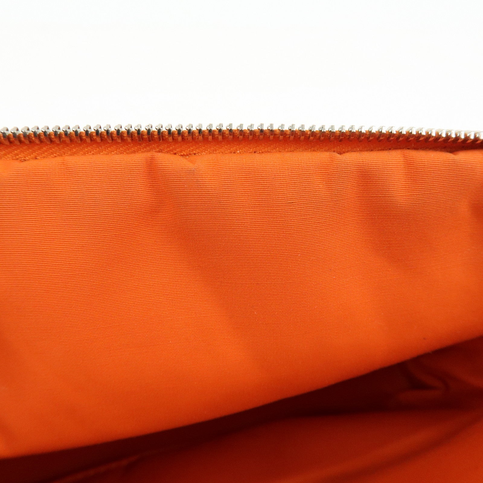 HERMES Bolide Pouch 20 Toile H Canvas Pouch Cosmetic Pouch Orange