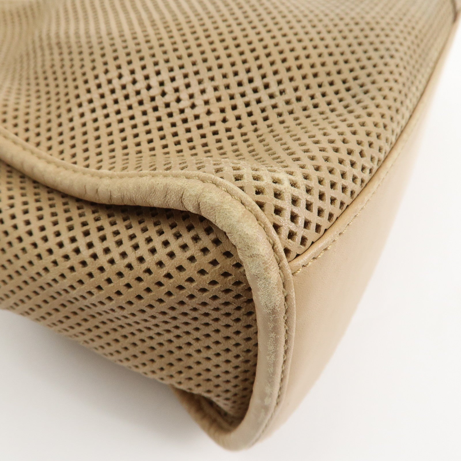 GUCCI Jackie Leather Shoulder Bag Hand Bag Beige 01719