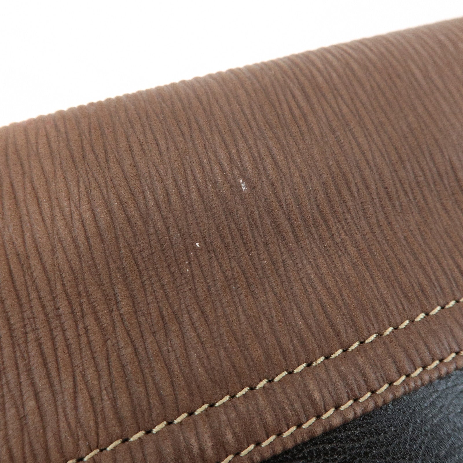 LOEWE Velazquez Logo Leather Clutch Bag Black Brown