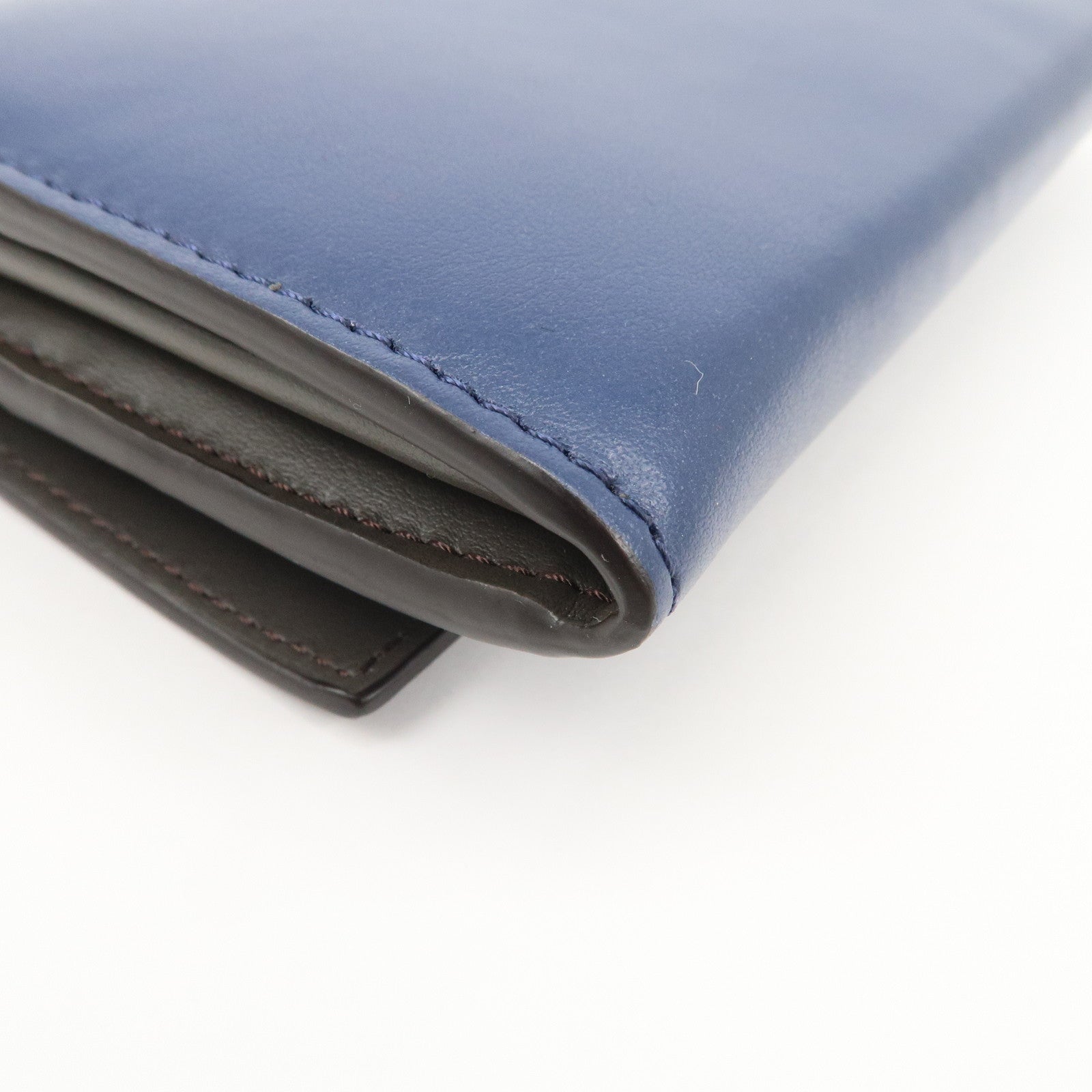 FENDI Peekaboo Leather Bi-fold Continental Wallet Long Wallet 8M0377 Used