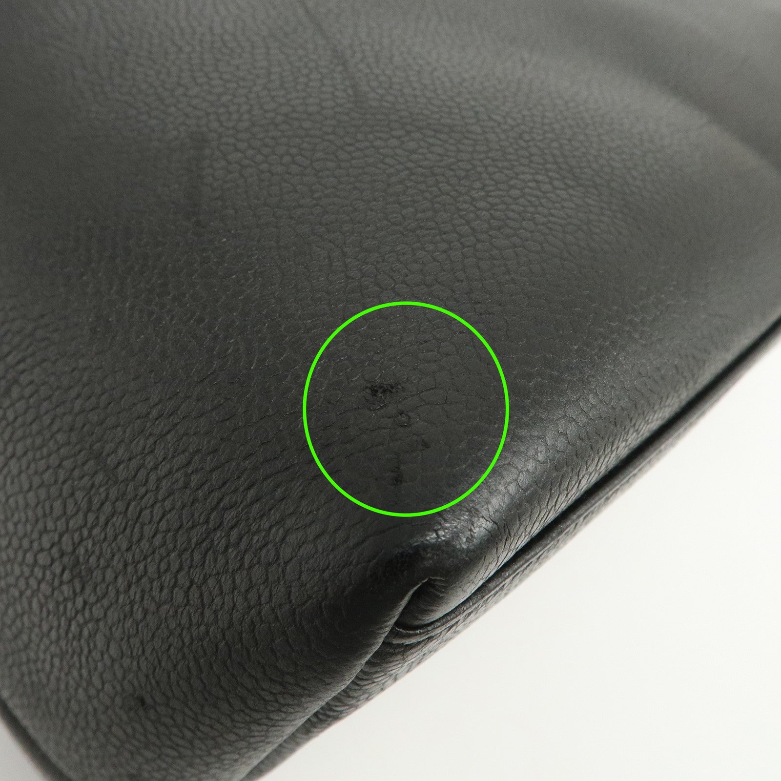 CHANEL COCO Mark COCO Ball Leather Chain Tote Bag Black A03578