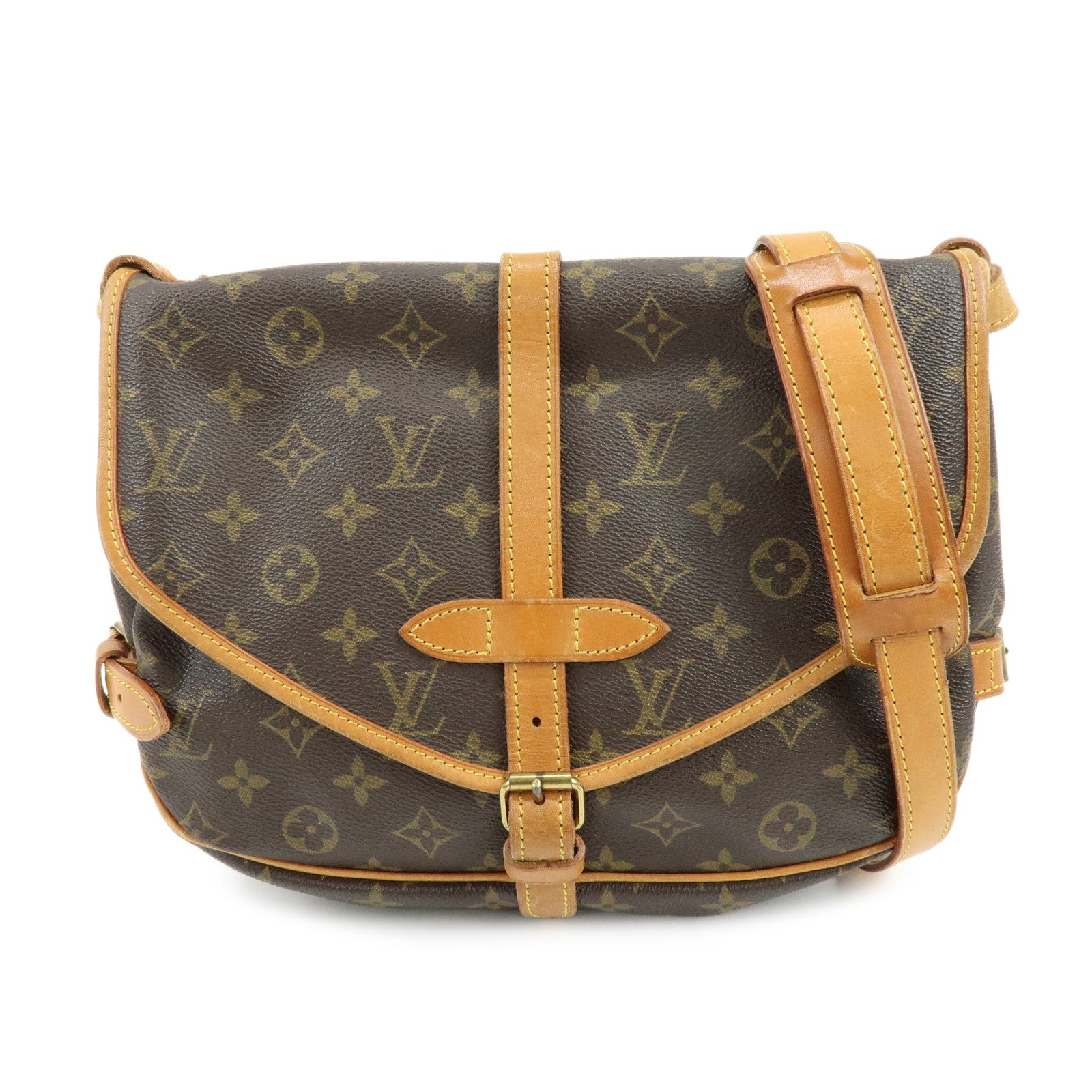 Louis Vuitton Monogram Saumur 30 Canvas Shoulder Bag Brown M42256