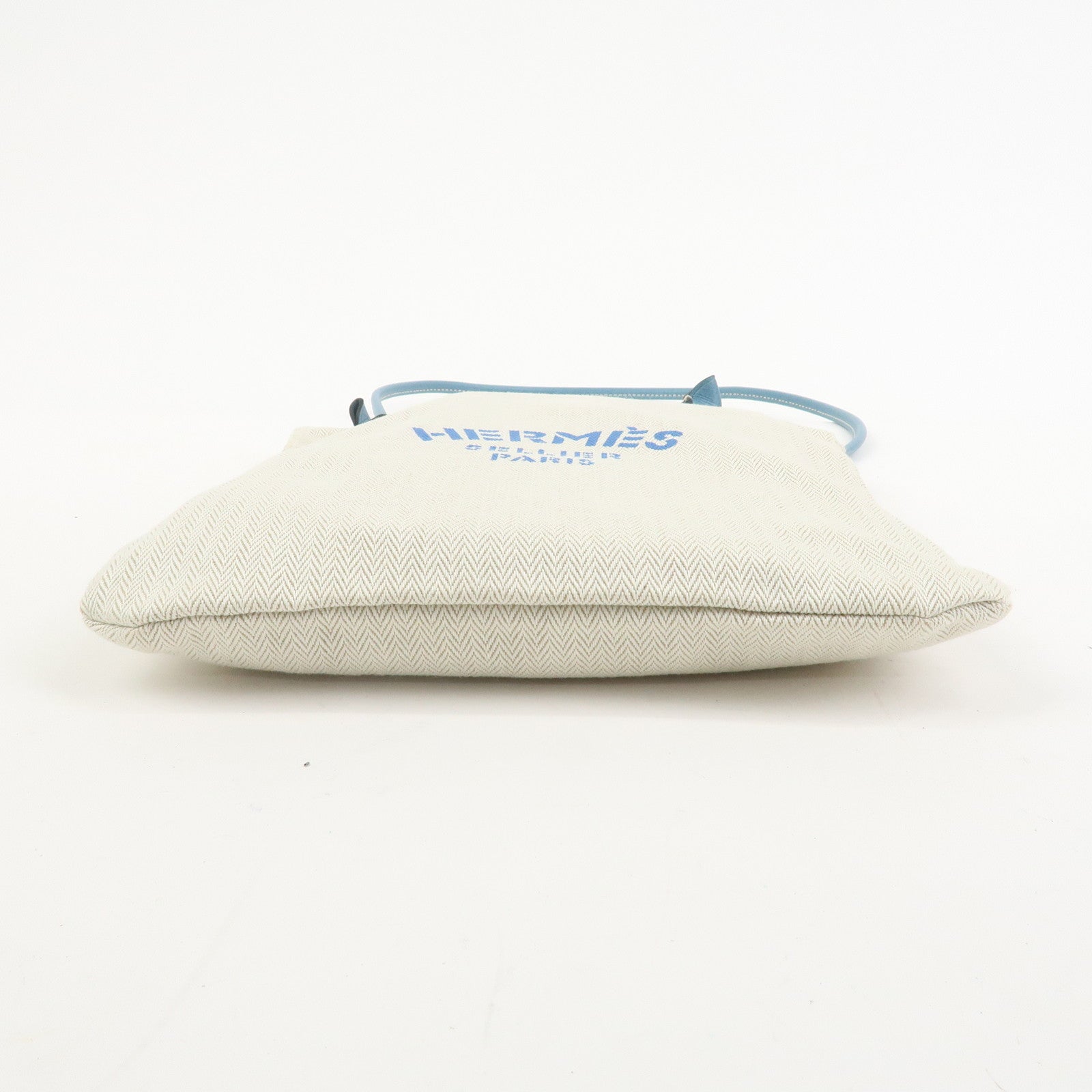 HERMES Aline PM Canvas Leather Shoulder Bag Blue