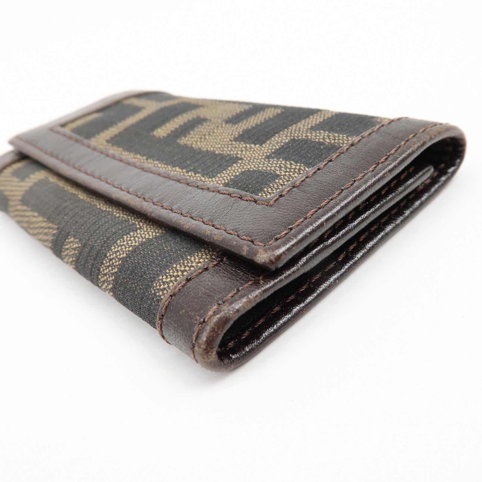 FENDI Zucca Zucchino Set of 3 Key Case Coin Case Brown Black