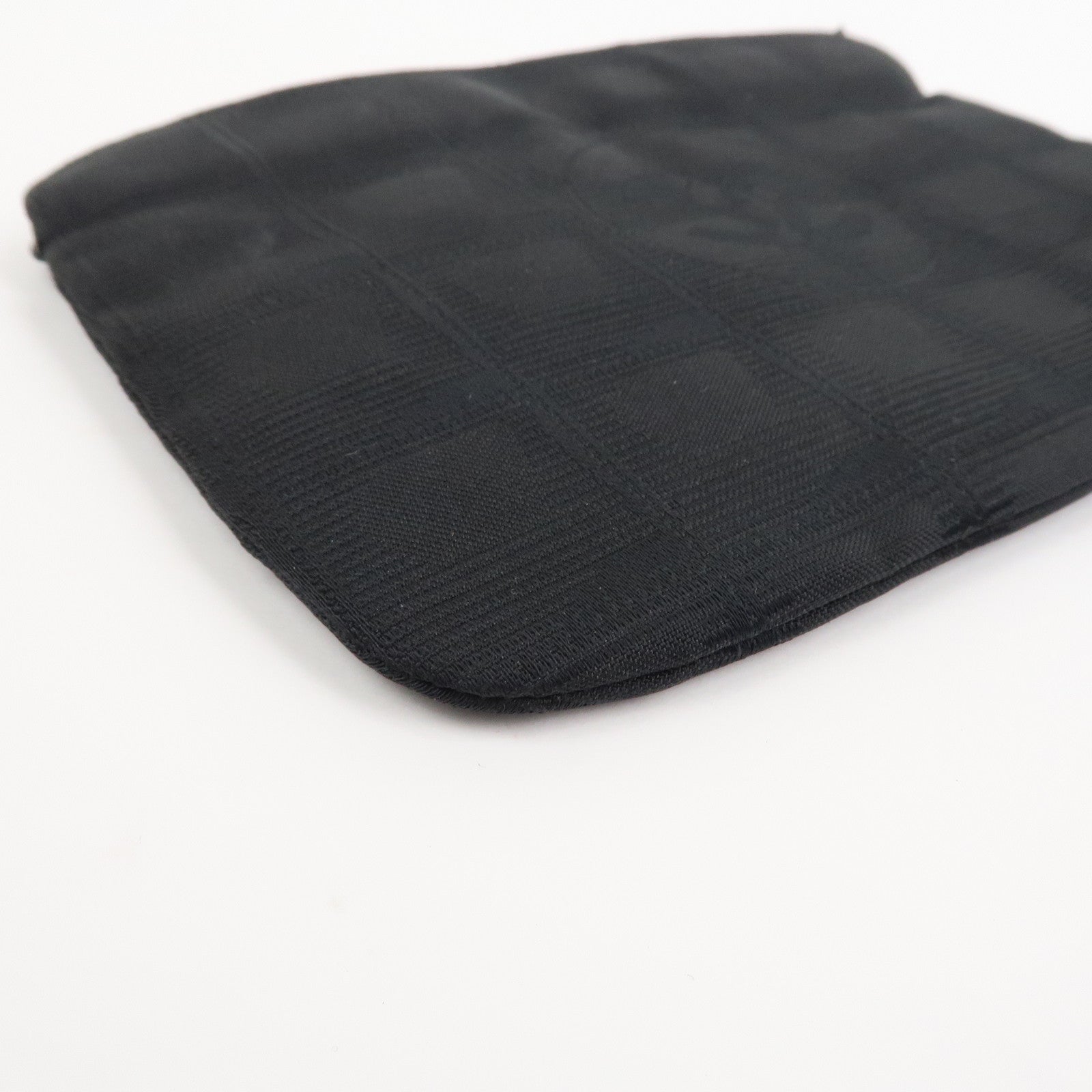 CHANEL Sports Line Nylon Leather Small Pouch Cosmetic Pouch Black