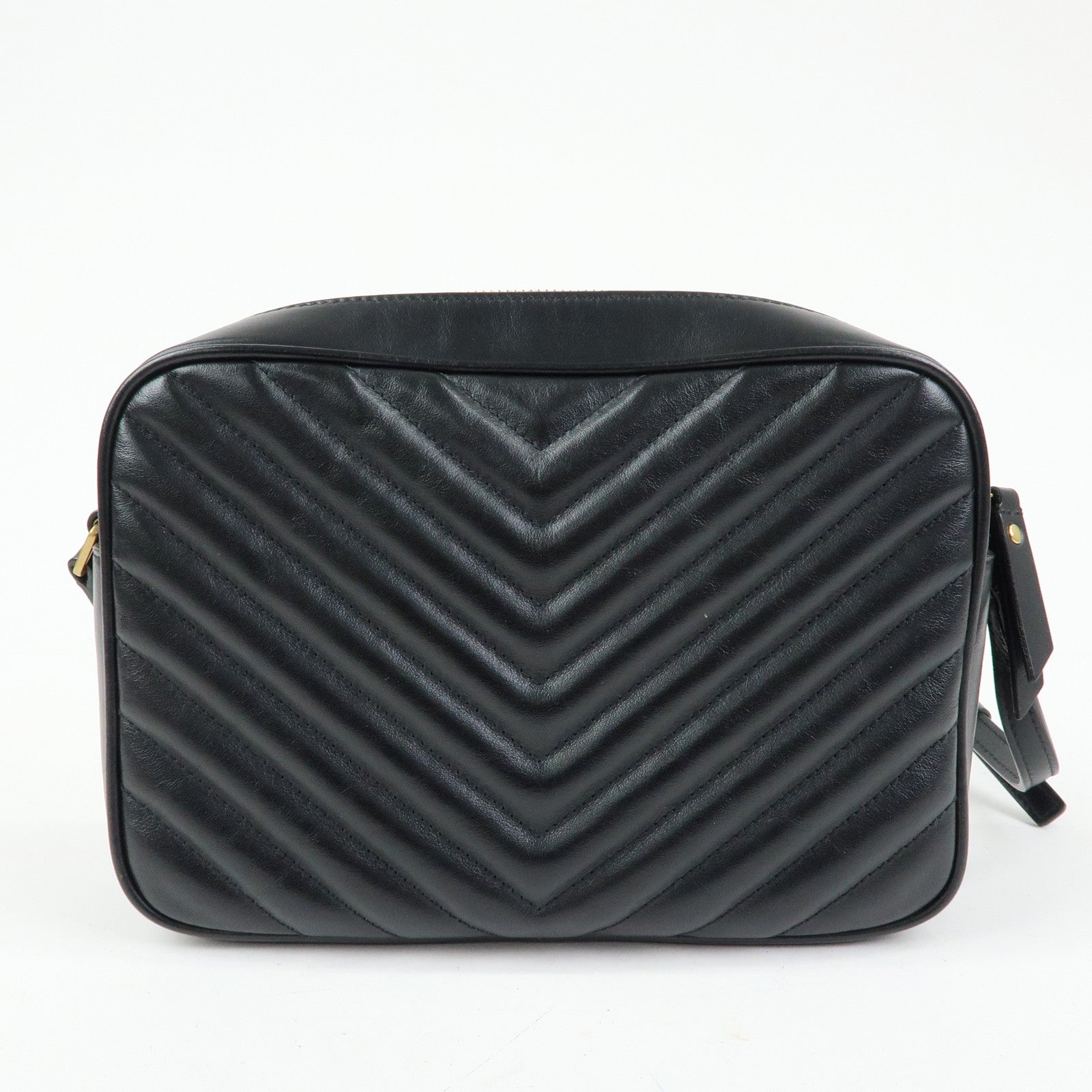 SAINT LAURENT PARIS Cassandra Shoulder Crossbody Bag Black 612544