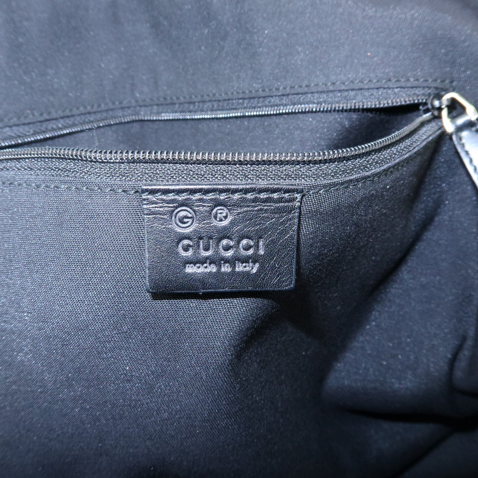 GUCCI Guccissima Leather Suede Hand Bag Shoulder Bag Black 295530