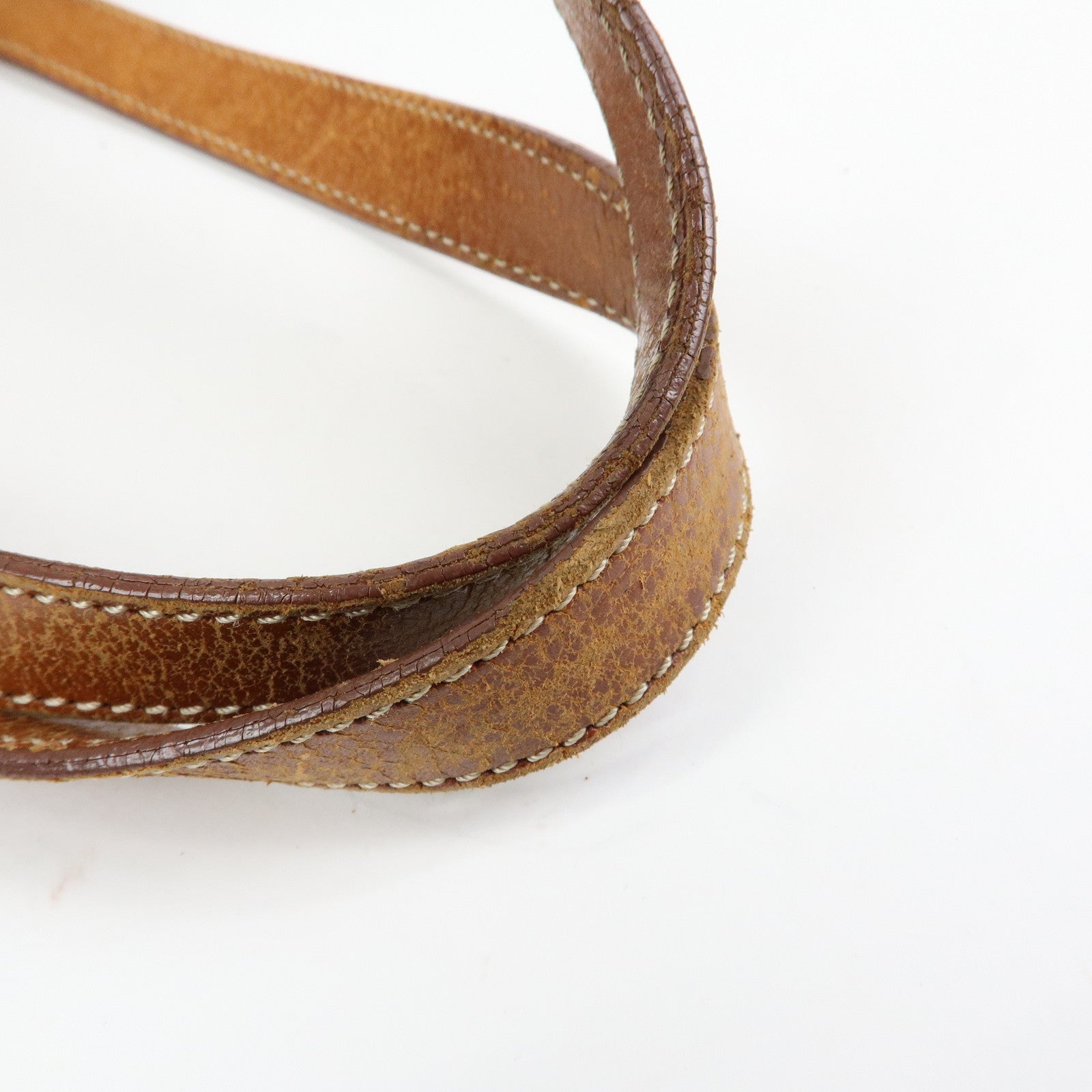 CELINE Macadam PVC Leather Shoulder Bag Hand Bag Brown