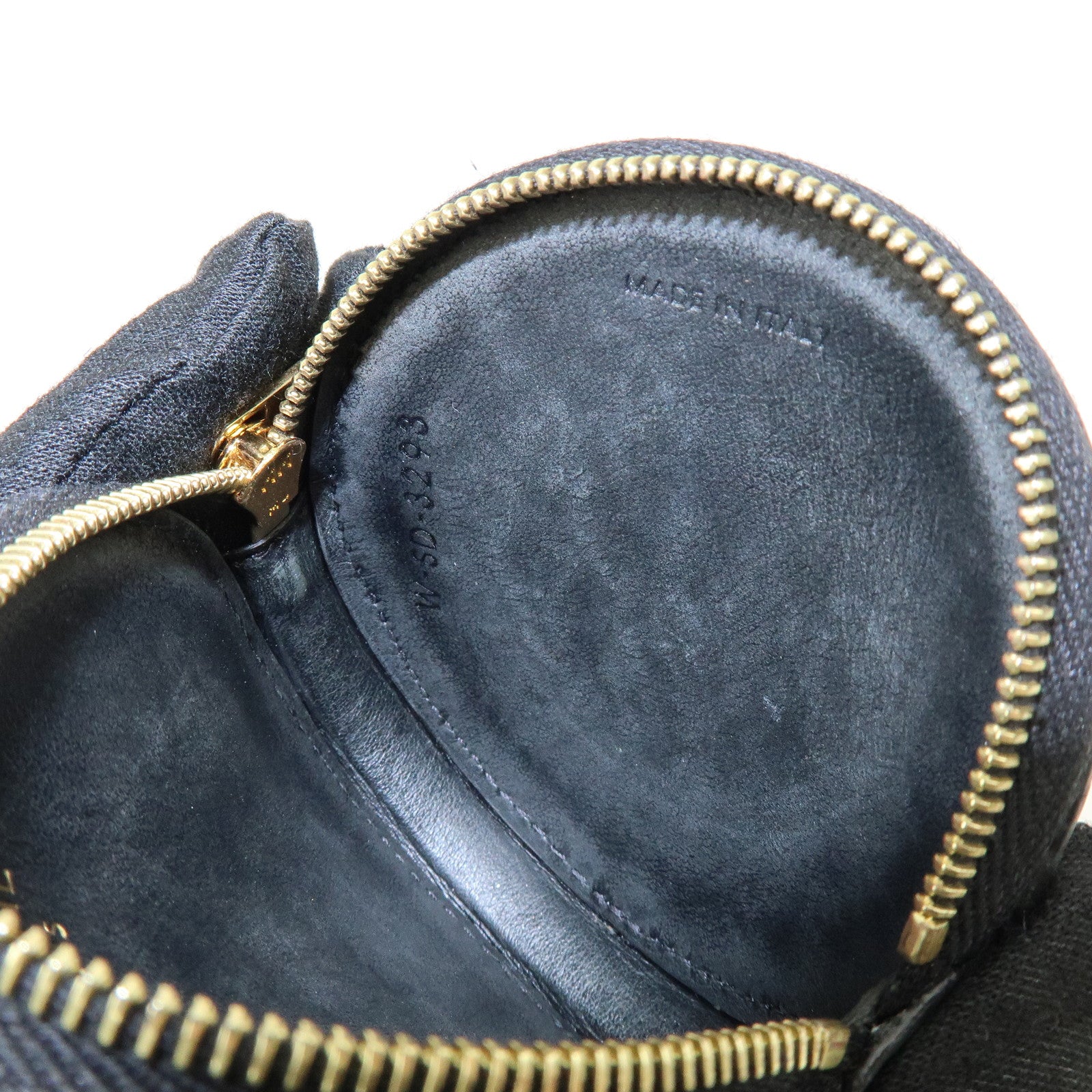 CELINE Triomphe PVC Leather Coin Case Coin Wallet Black Brown