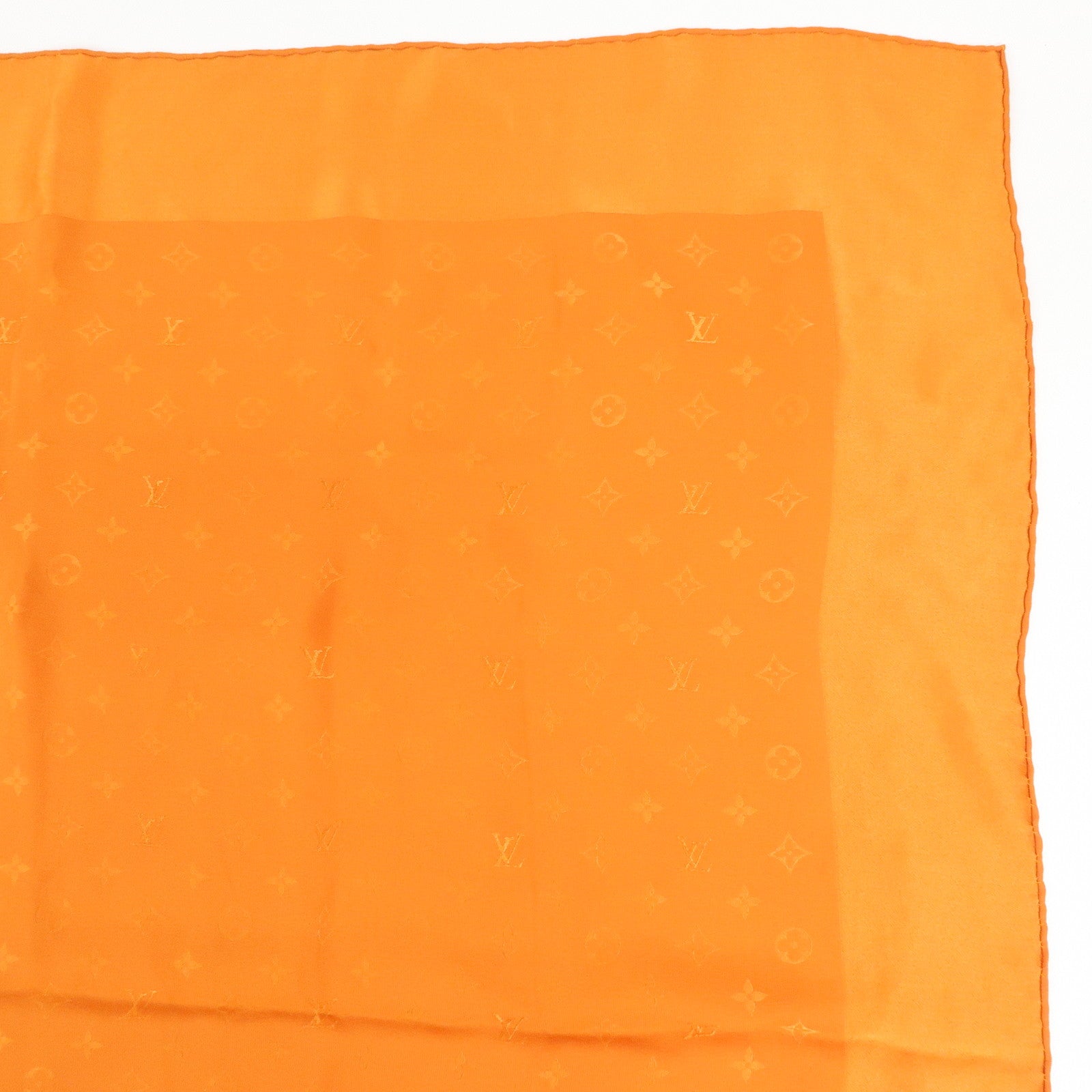 Louis Vuitton Monogram Silk 100% Scarf Orange
