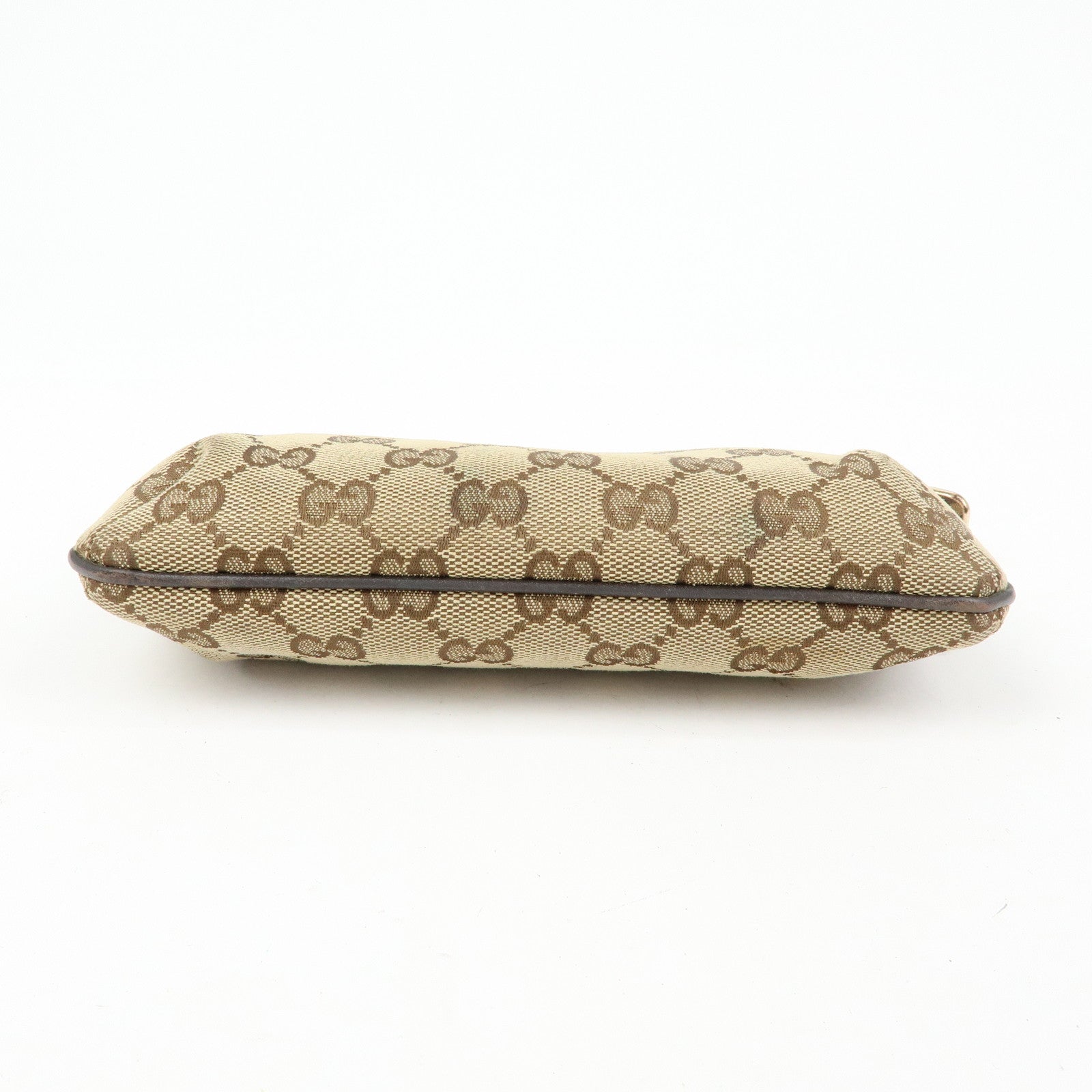 GUCCI Sherry Interlocking G Canvas Leather Mini Clutch Bag 191184