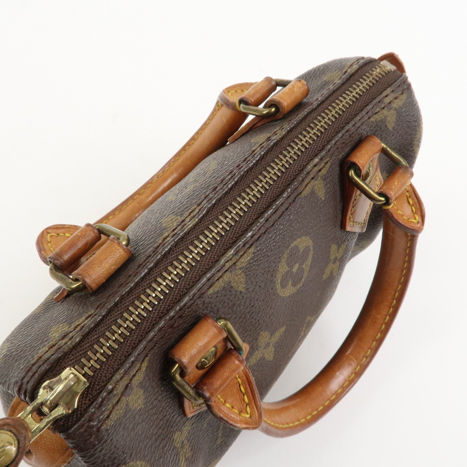 Louis Vuitton Monogram Mini Speedy Hand Bag Brown M41534