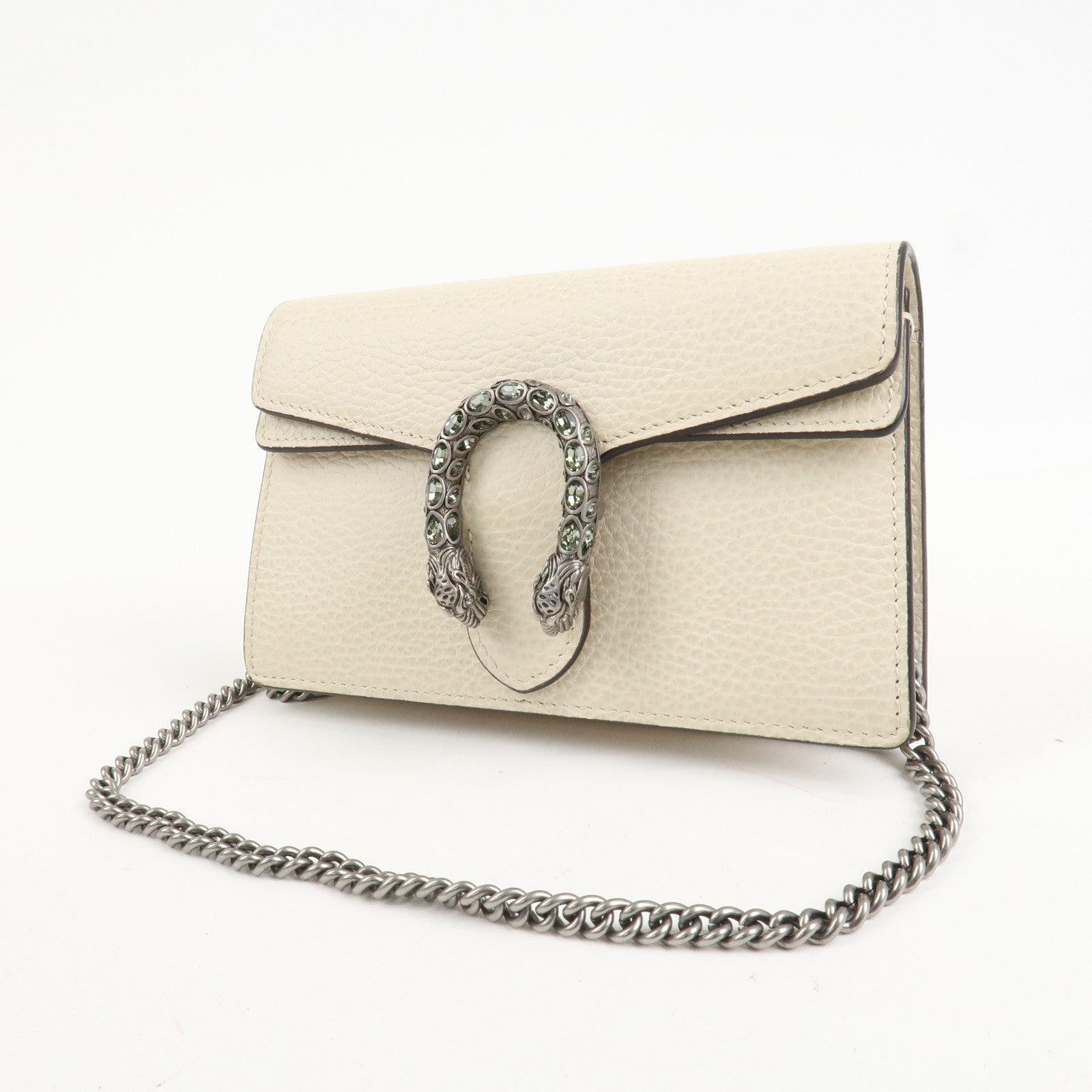 GUCCI Dionysus Super Mini Bag Leather Chain Shoulder Bag 476432 Used