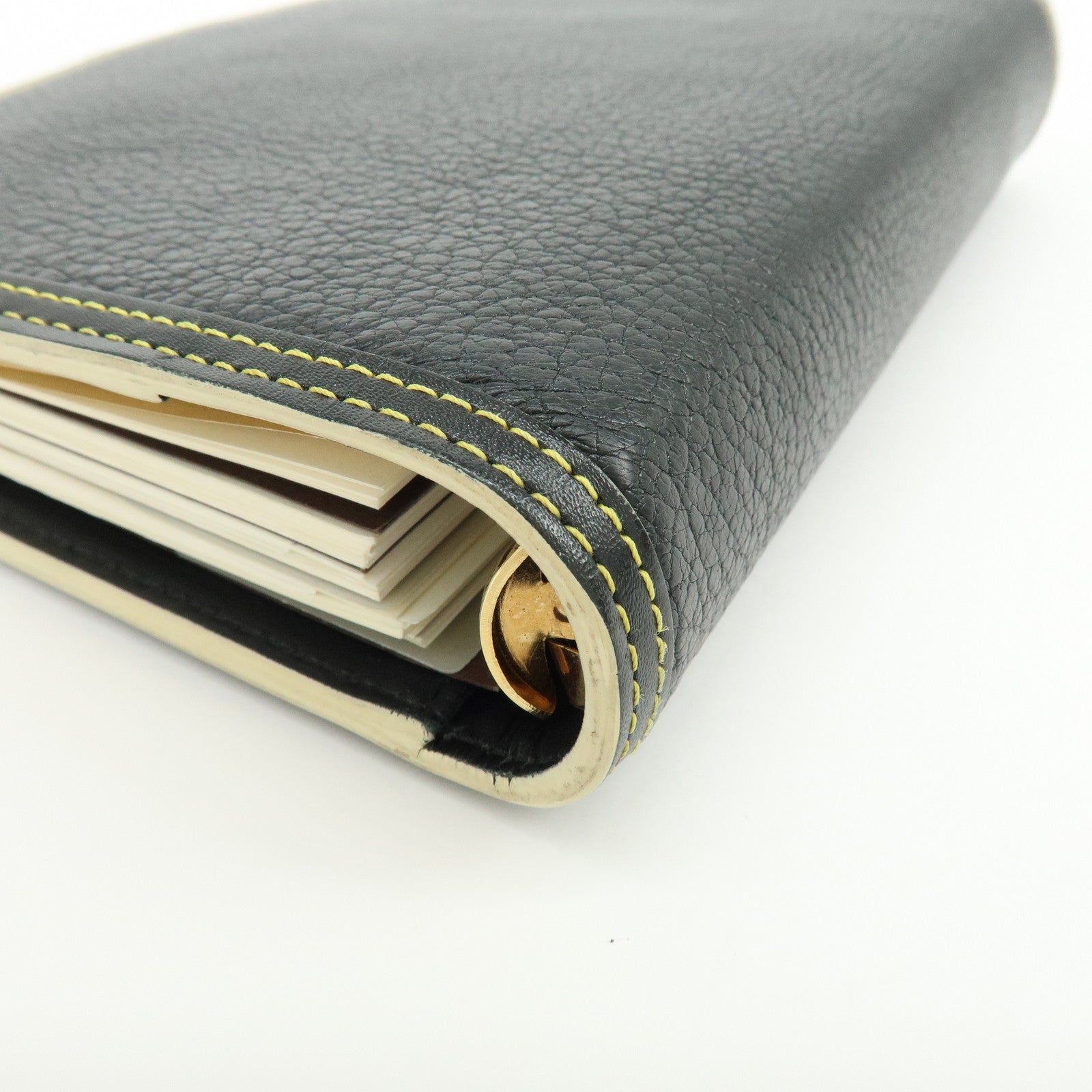 Louis Vuitton Suhari Leather Agenda MM Planner Cover Noir R20884
