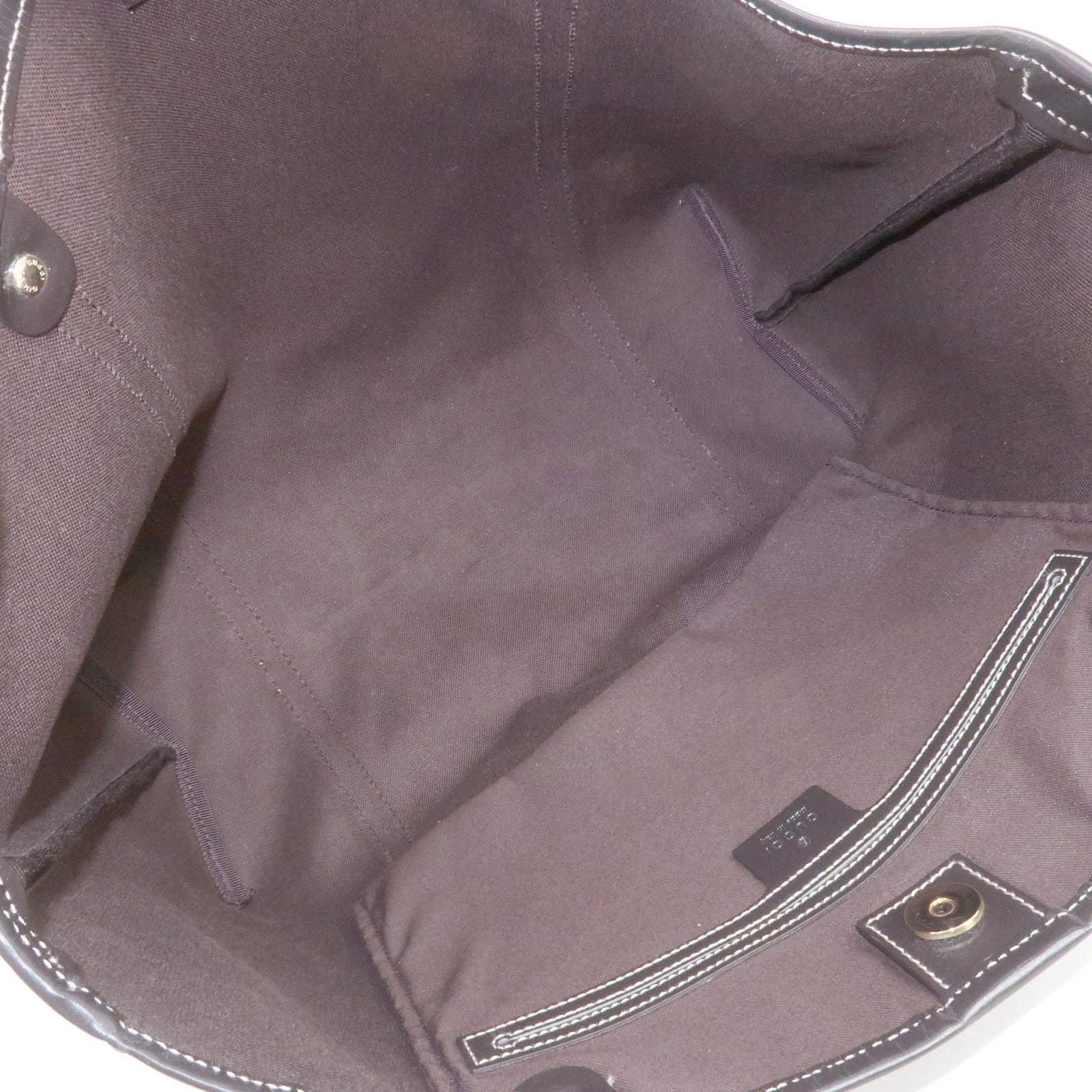 GUCCI GG Supreme Tote Bag Shoulder Bag Dark Brown 197953