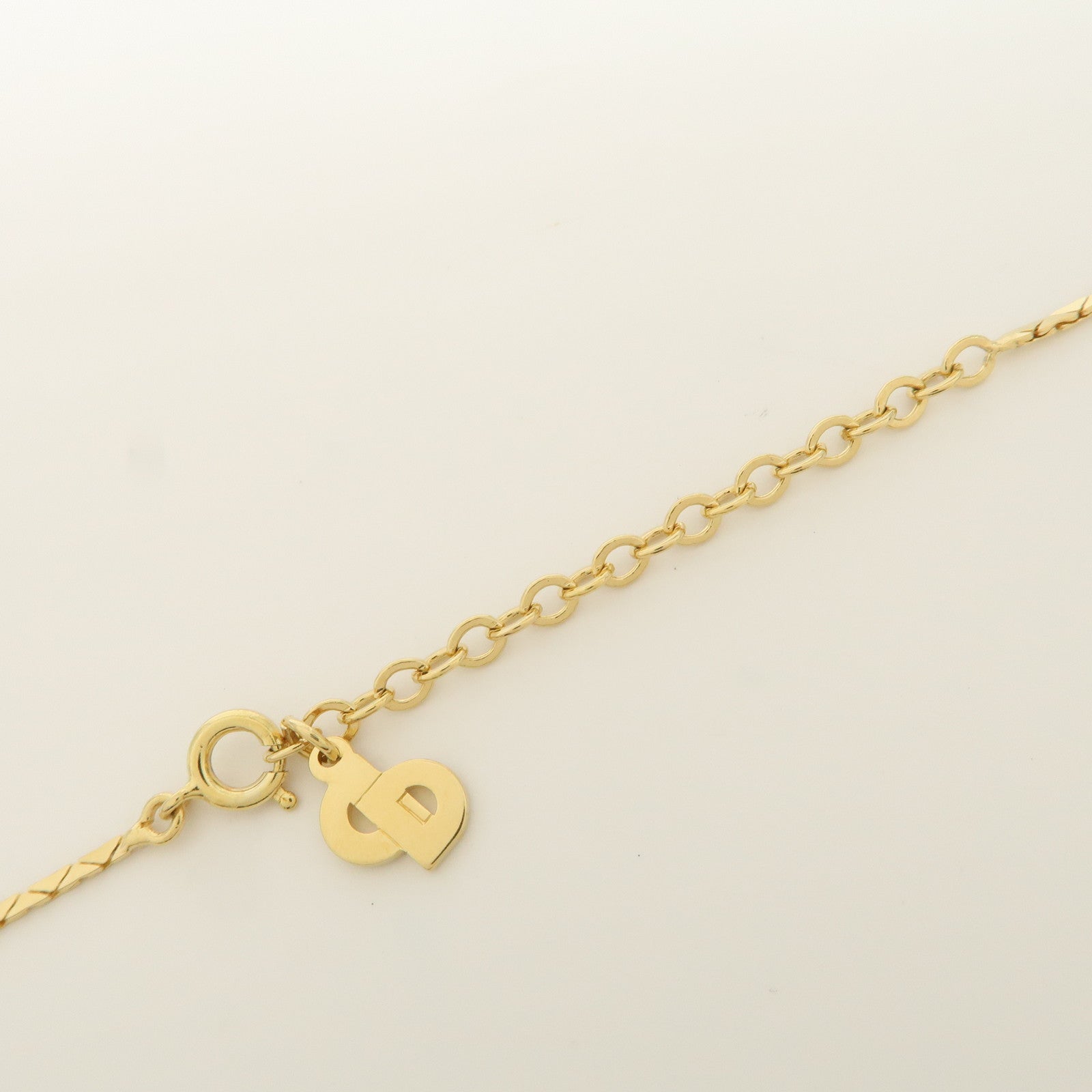Christian Dior Metal Rhinestone Necklace Choker Gold Black