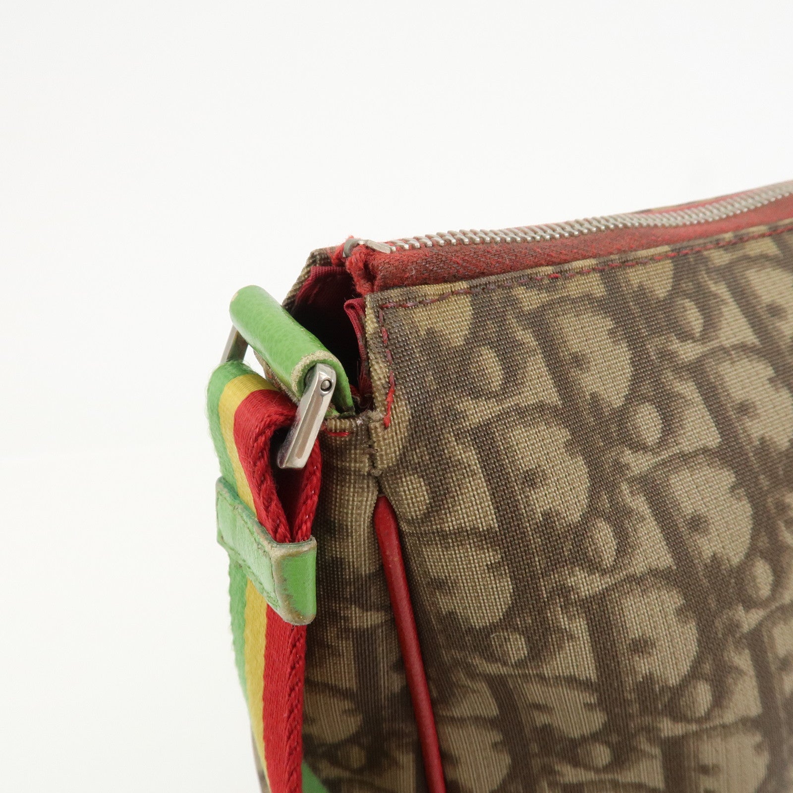 Christian Dior Rasta Trotter PVC Canvas Shoulder Bag Crossbody Bag