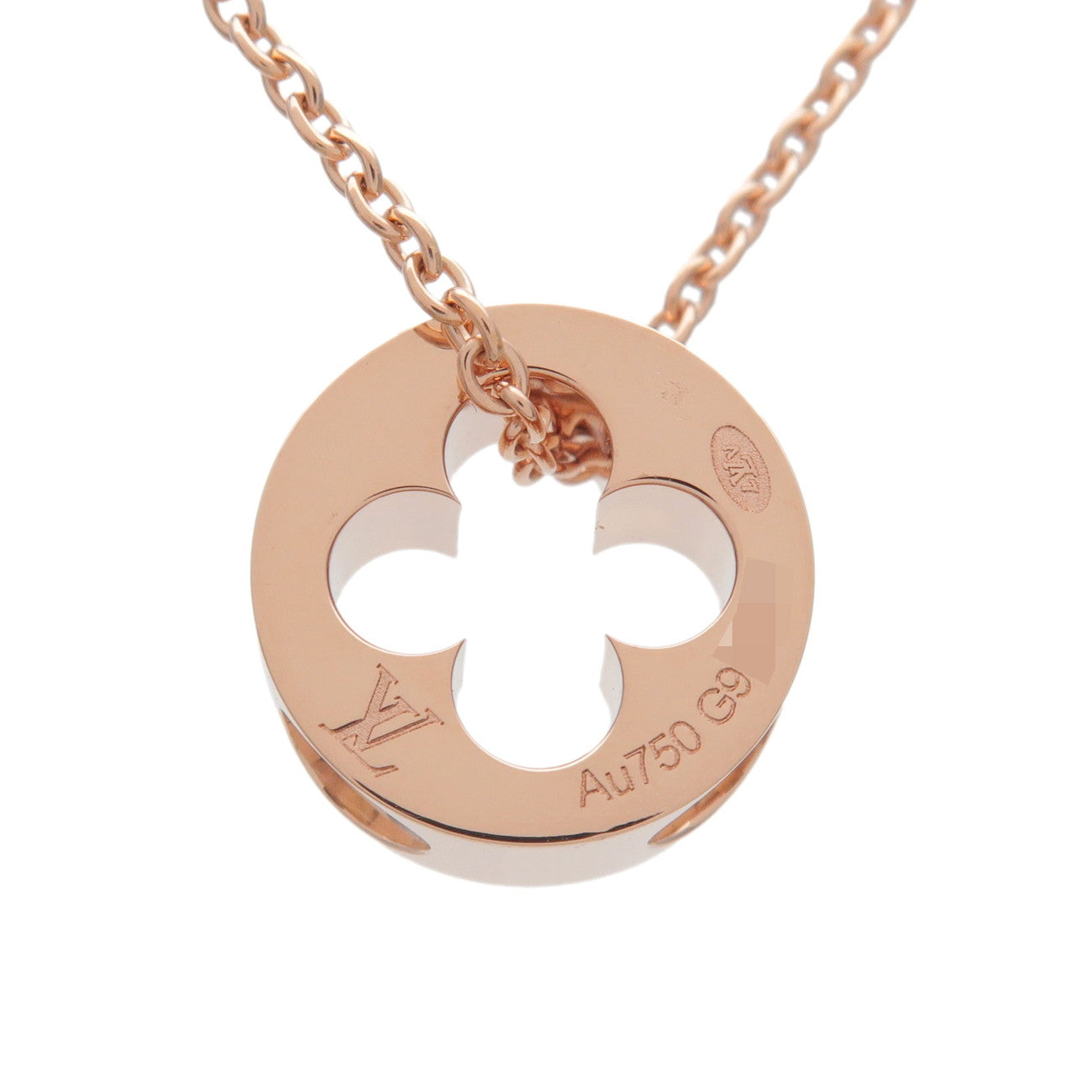 Louis Vuitton Pendantif Empreinte Necklace 750PG Rose Gold Q93968