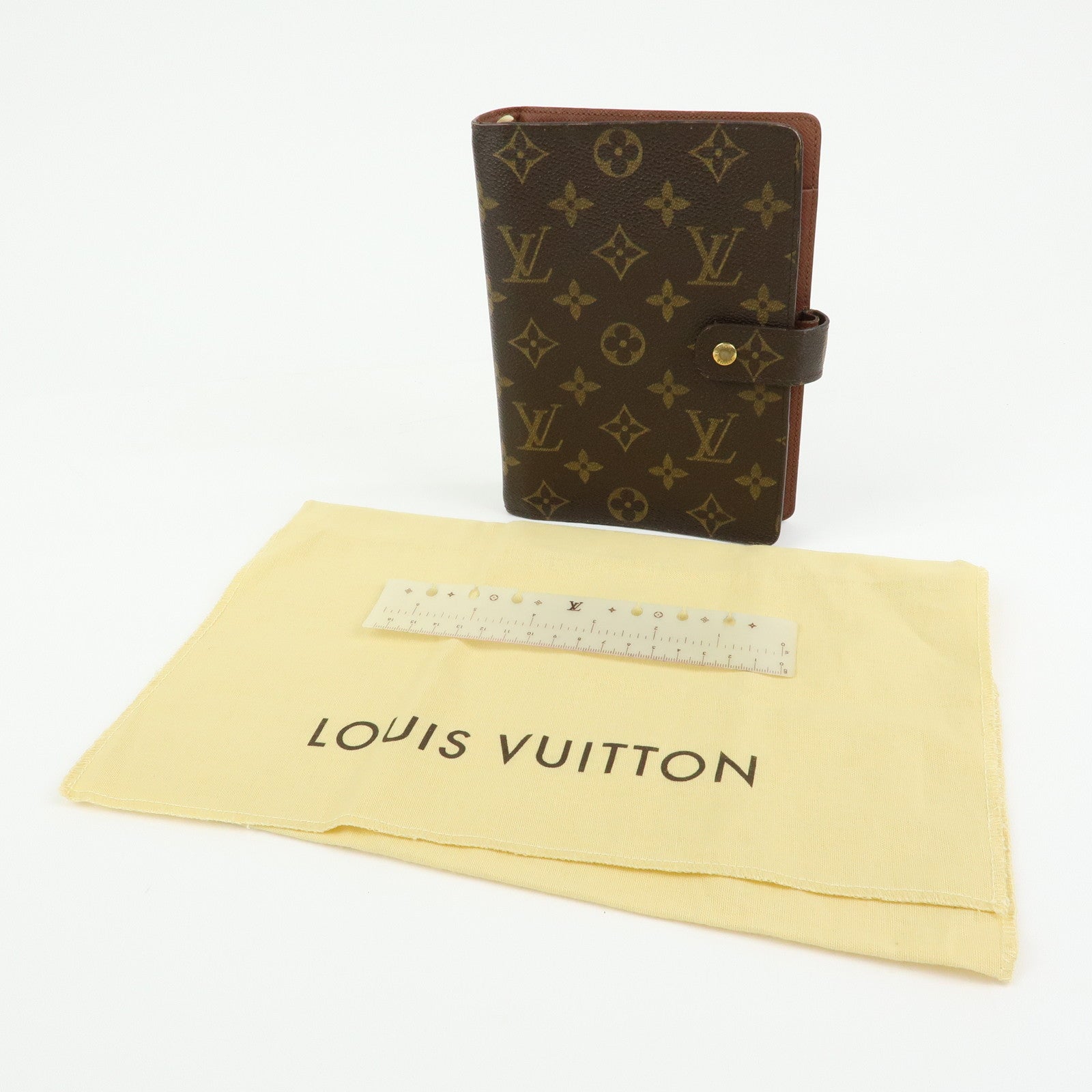 Louis Vuitton Monogram Agenda MM Planner Cover Brown R20105
