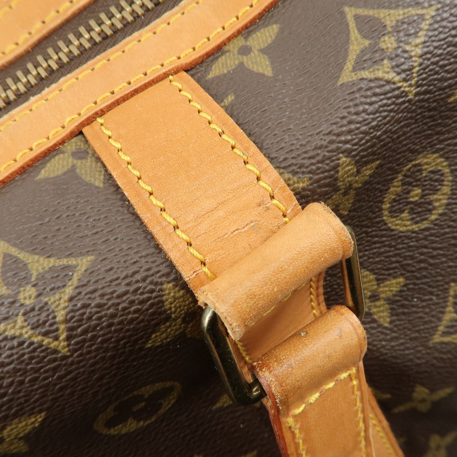 Louis Vuitton Monogram Sac Souple 55 Boston Bag Brown M41622