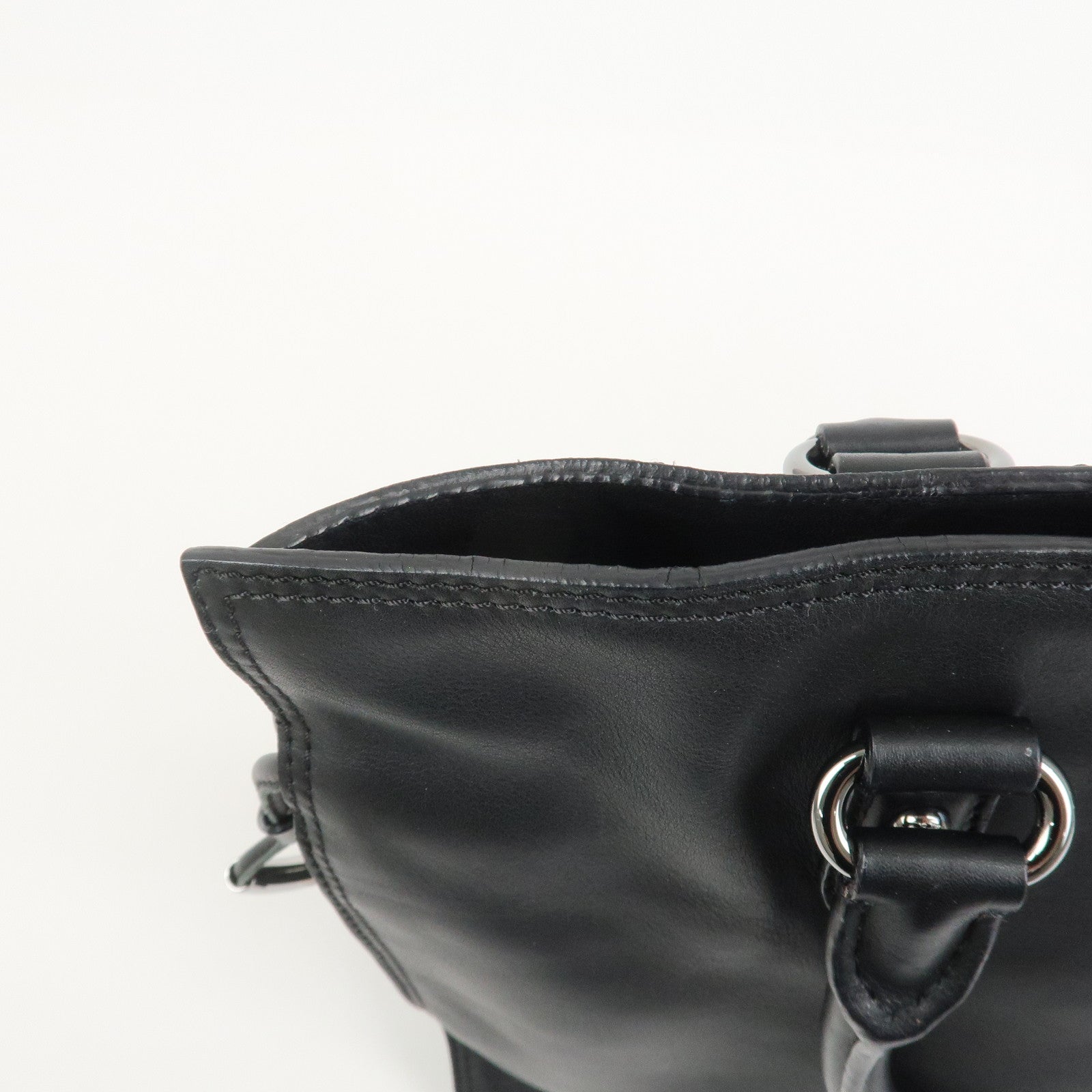 LOEWE Anagram Calf Leather Hand Bag Black