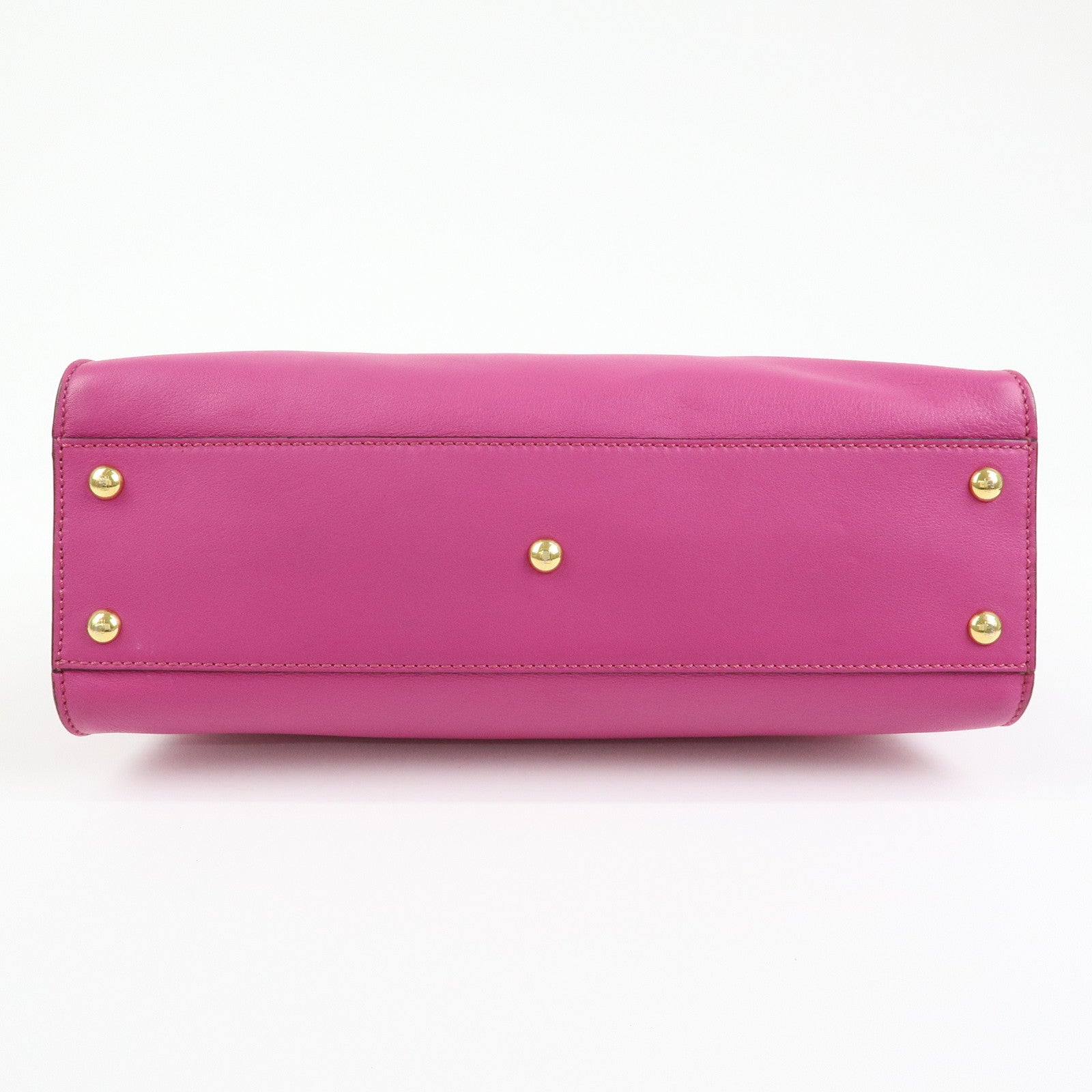 FENDI Peekaboo Leather 2Way Bag Hand Bag Shoulder Bag Pink 8BN290