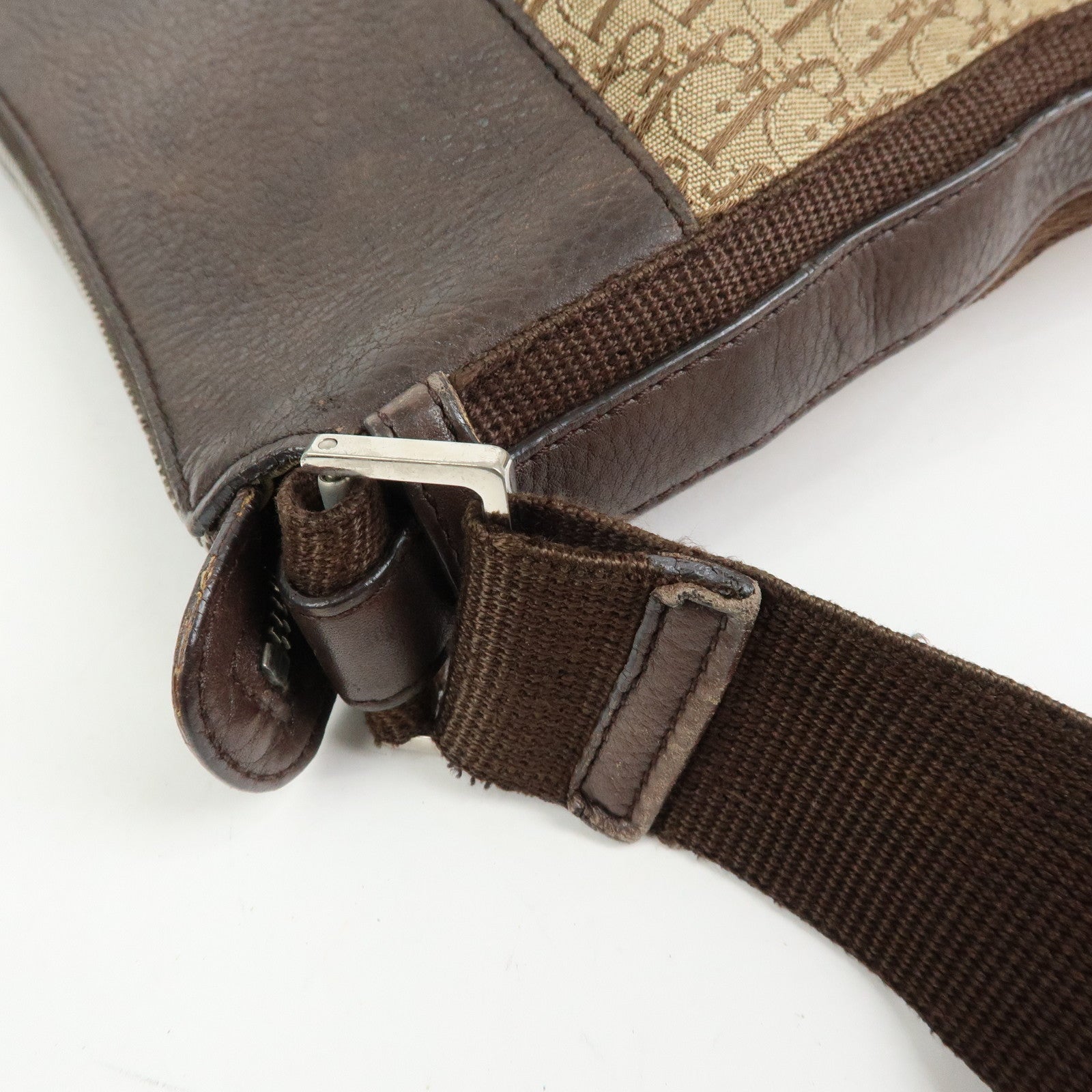 Christian Dior Street Chic Trotter Canvas Leather Shoulder Bag