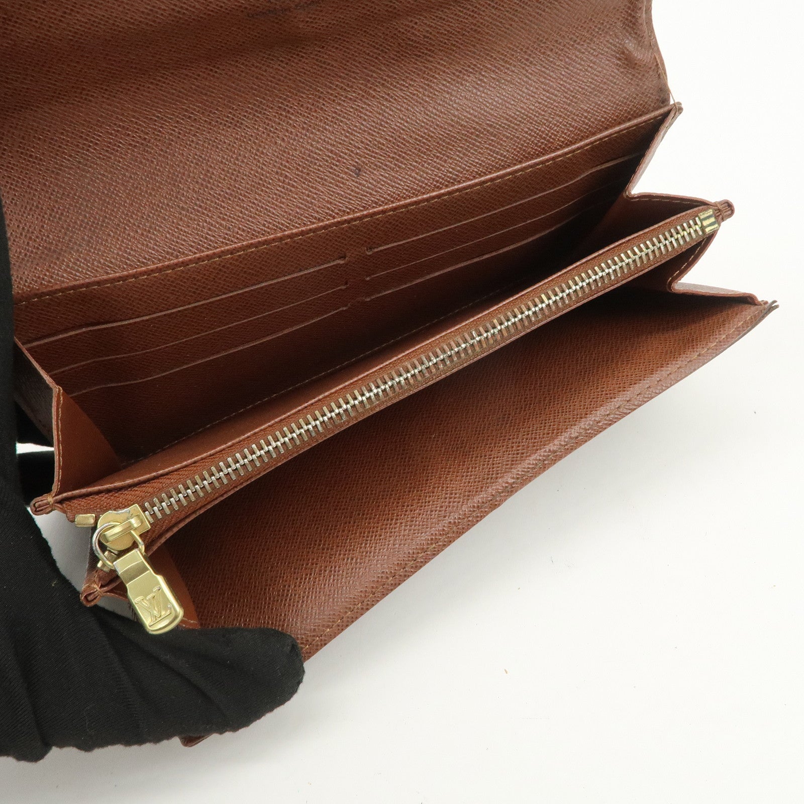 Louis Vuitton Monogram Set of 2 Long Wallets Brown M61734 M60825