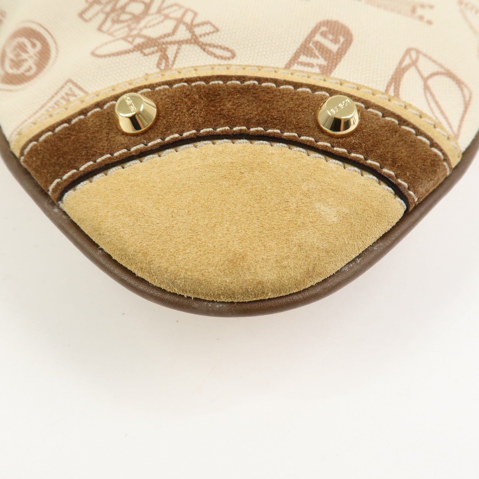LOEWE Anagram Canvas Suede Leather Shoulder Bag 160th Anniversary