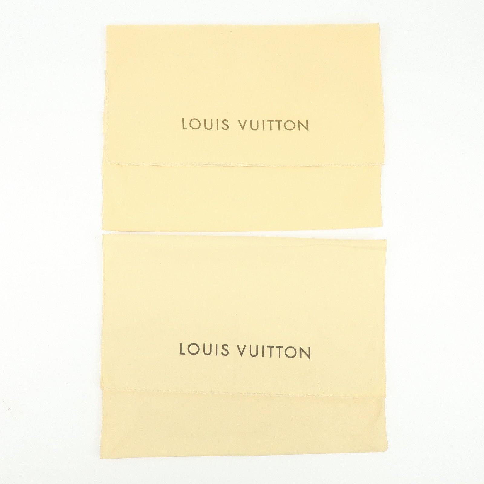 Louis Vuitton Set of 10 Dust Bag Storage Bag Flap Style Beige