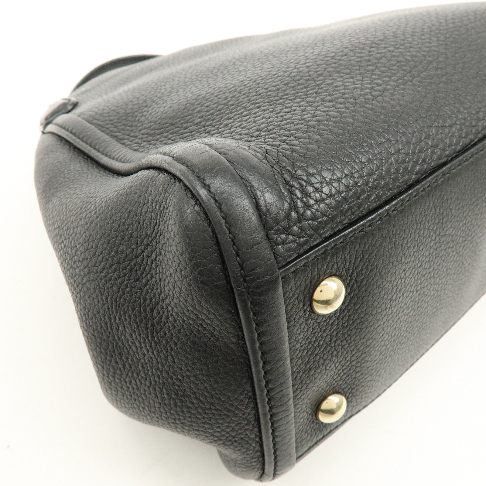 GUCCI SOHO Interlocking G 2Way Bag Hand Bag Black 336751