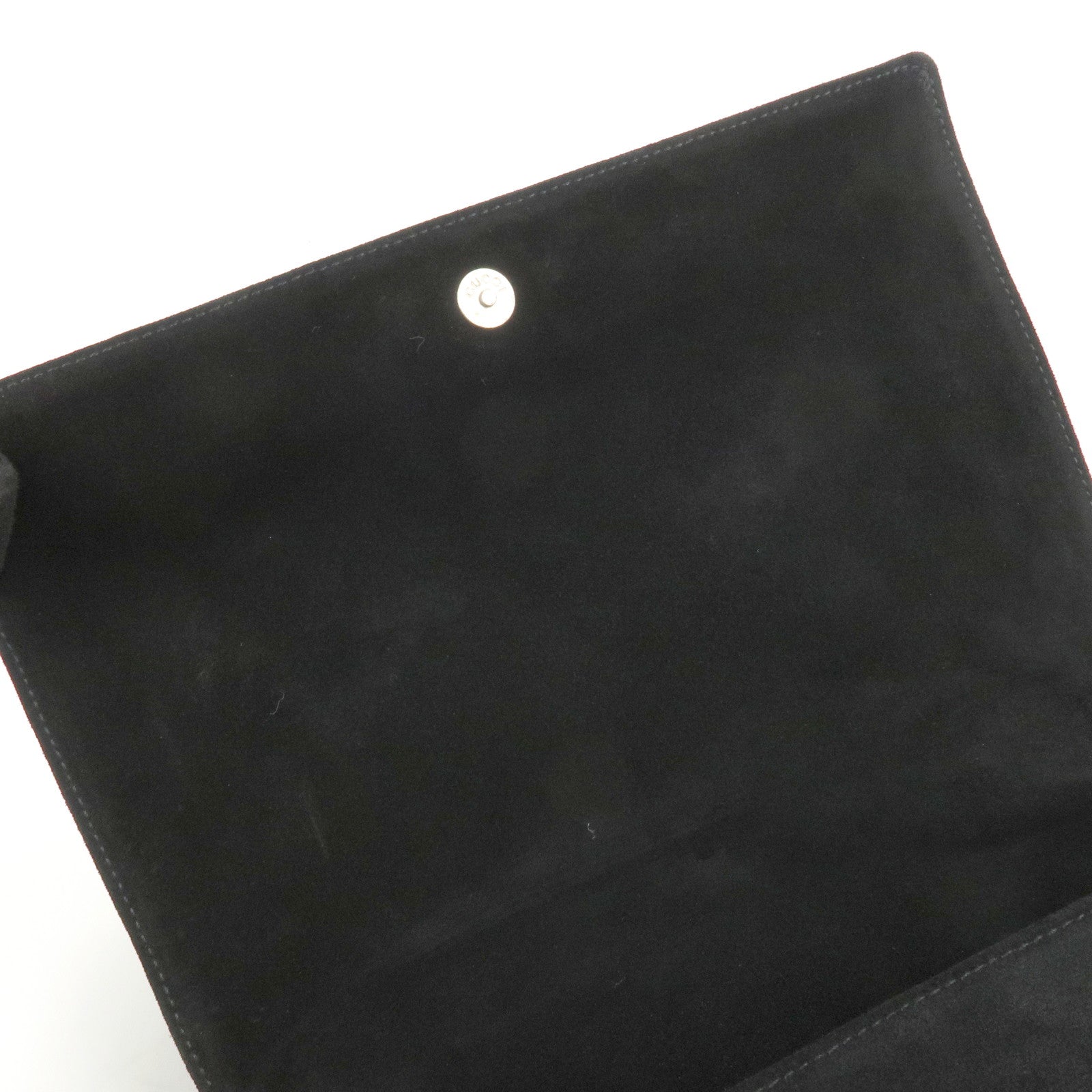 GUCCI  Bamboo Suede Handle Shoulder Bag Hand Bag Black 001・3239