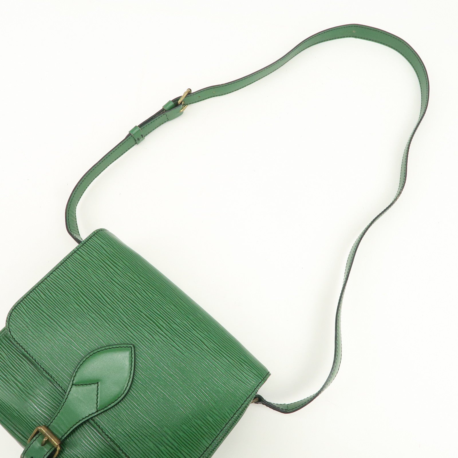 Louis Vuitton Epi Cartouchiere MM Shoulder Bag Borneo Green M52244