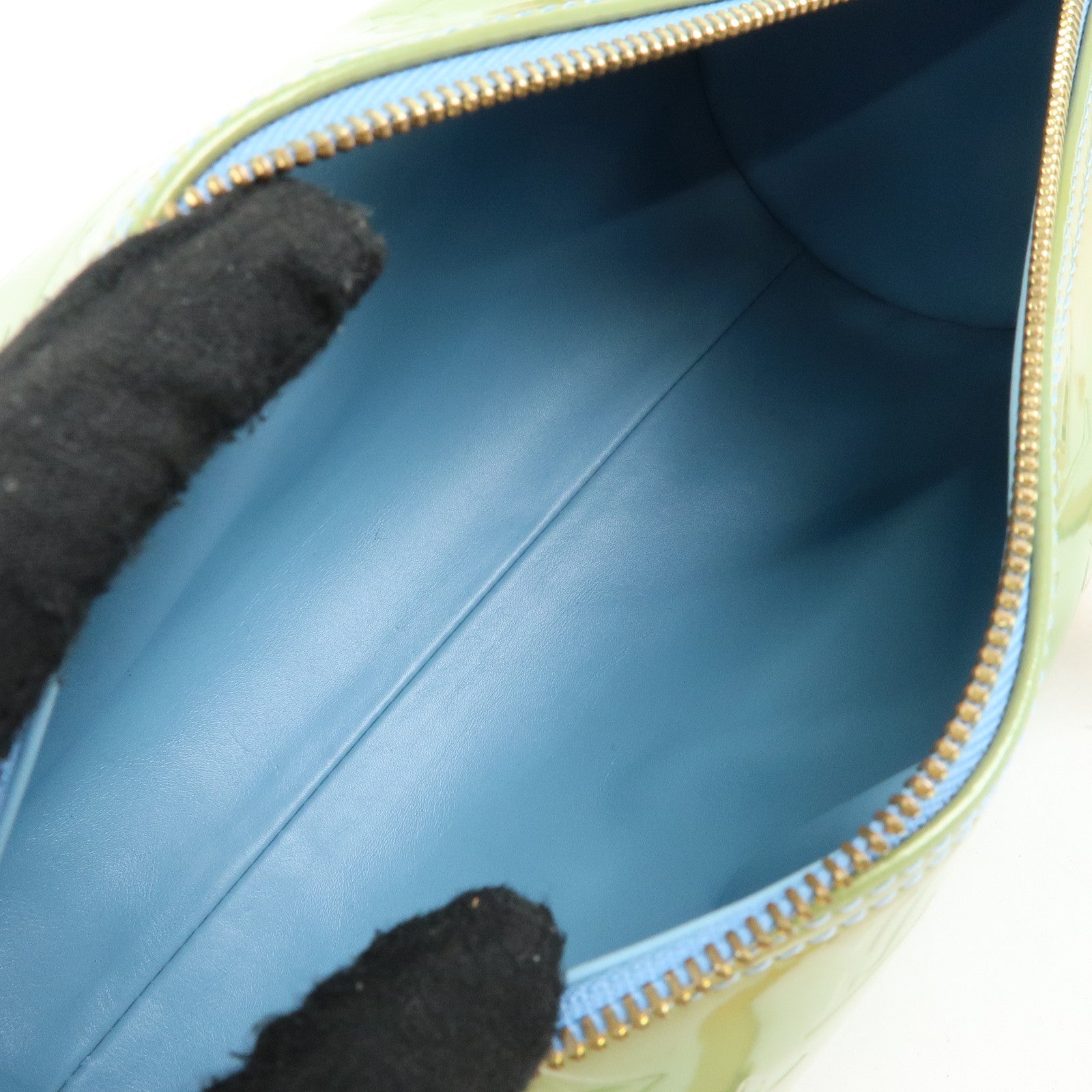 Louis Vuitton Monogram Vernis Bedford Hand Bag Baby Blue M91007