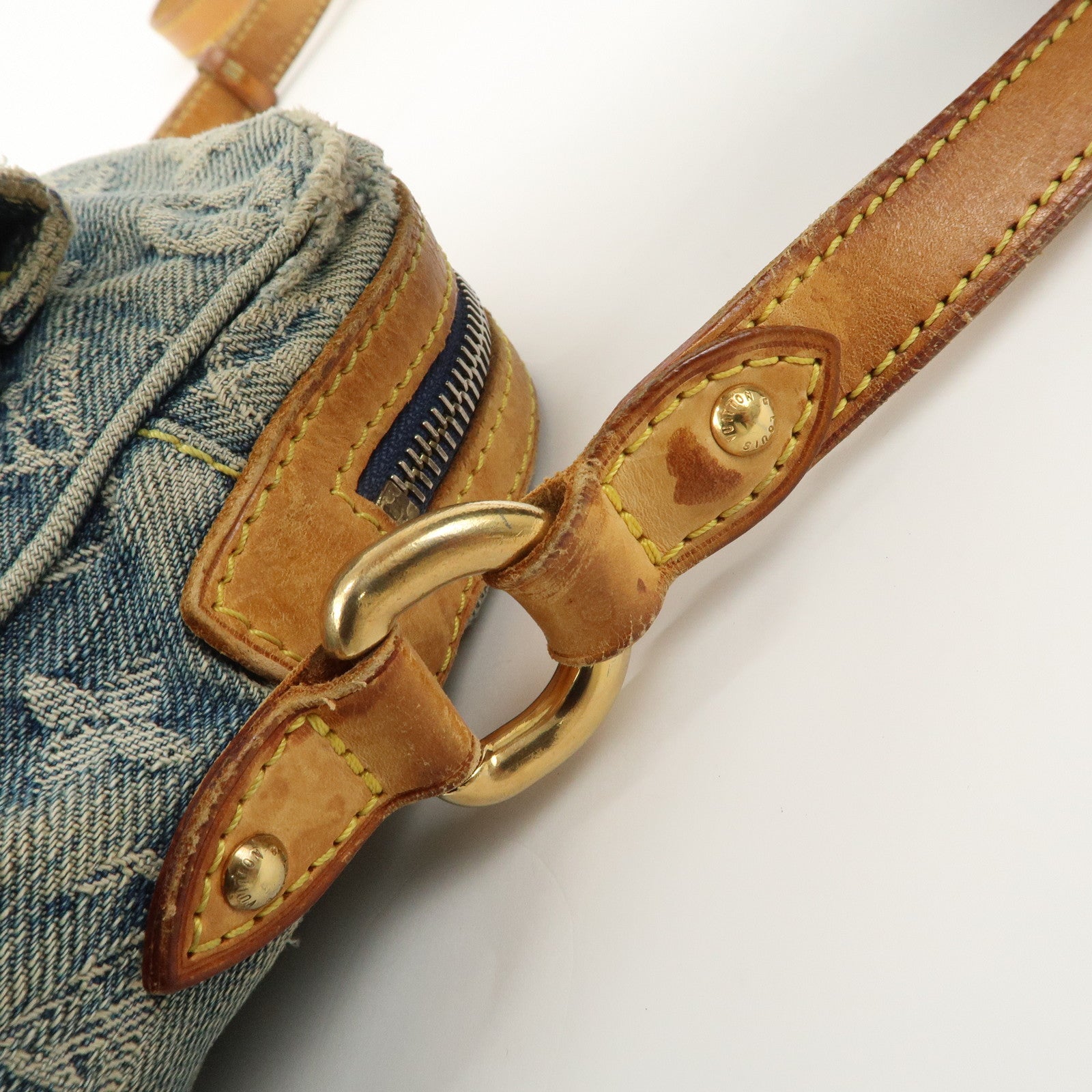 Louis Vuitton Monogram Denim Camera Bag Shoulder Bag Blue M95348