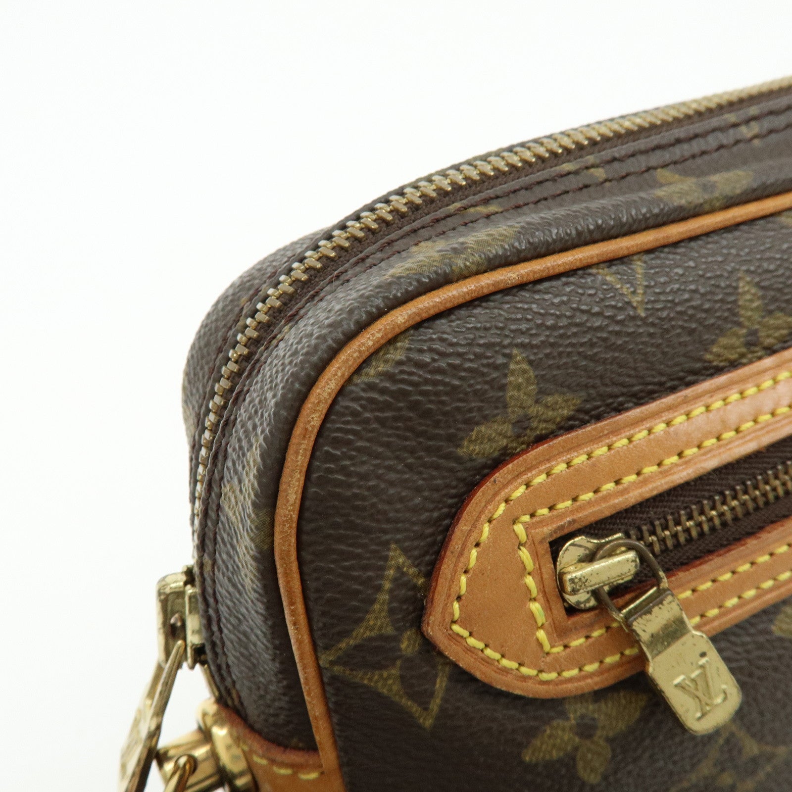 Louis Vuitton Monogram Marly Dragonne GM Clutch Bag Brown M51825