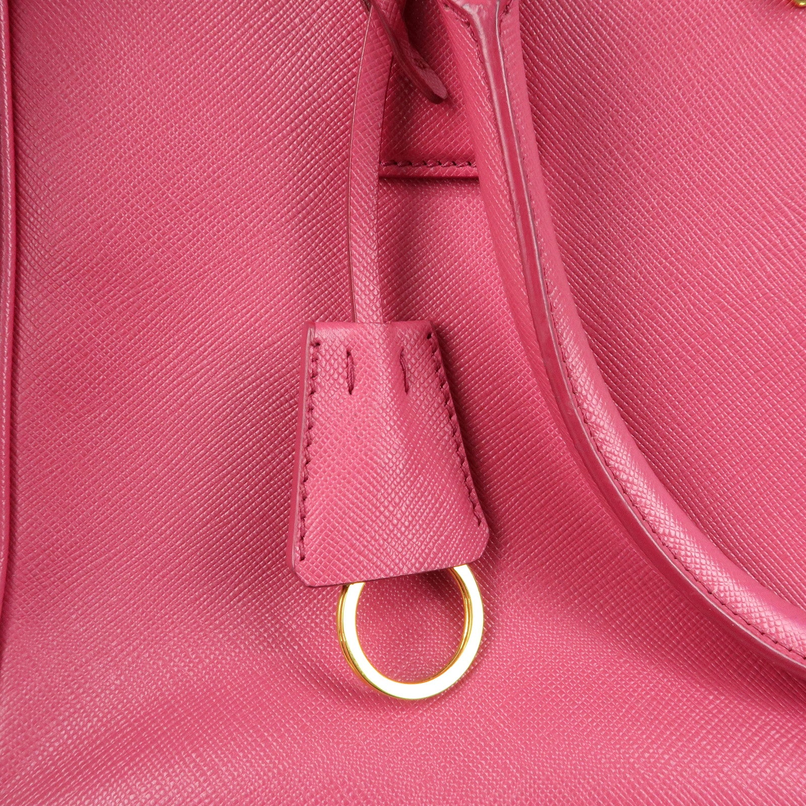 PRADA Triangle Logo Saffiano Leather 2Way Hand Bag Pink BN1801