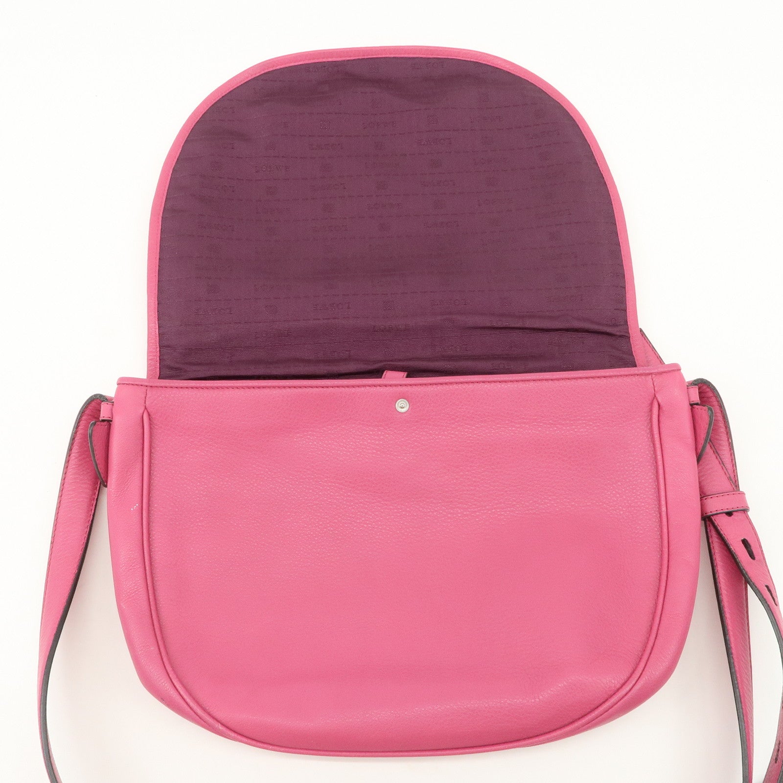 LOEWE Heritage Leather Shoulder Bag Crossbody Bag Pink
