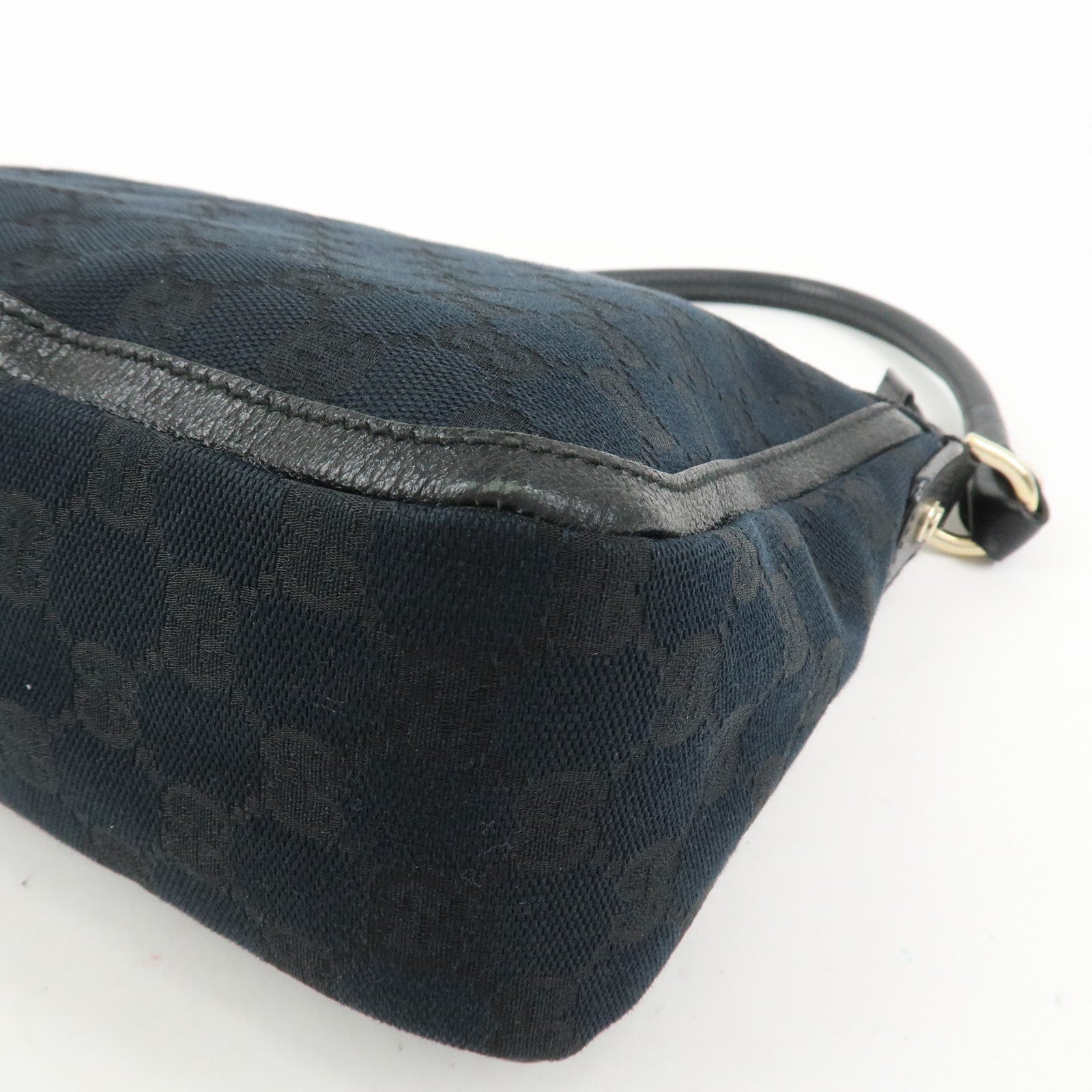 GUCCI GG Monogram Canvas Shoulder Bag Hand Bag Black 146244