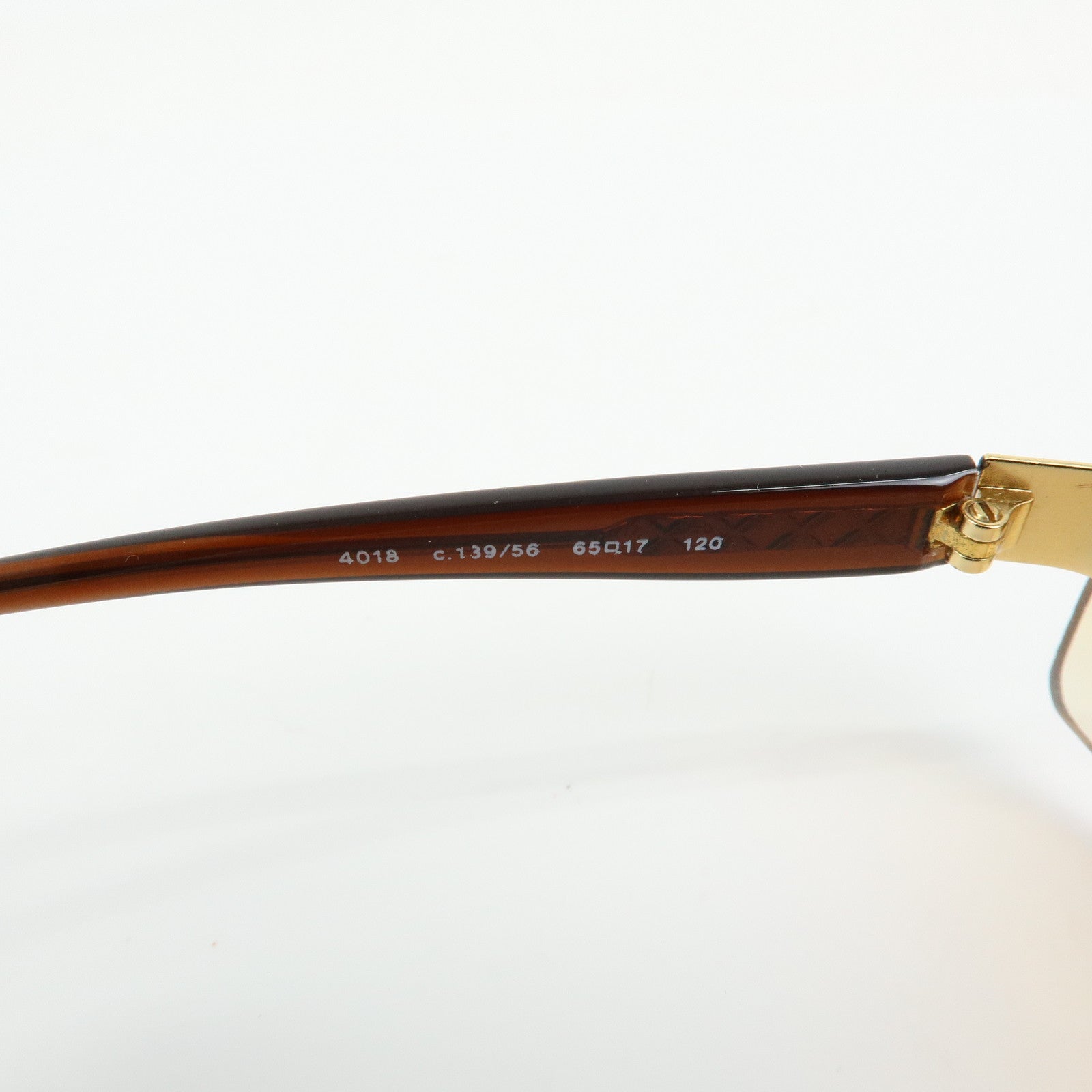 CHANEL COCO Mark Plastic Sunglasses 65笆｢17 c.139/56 4018 Brown