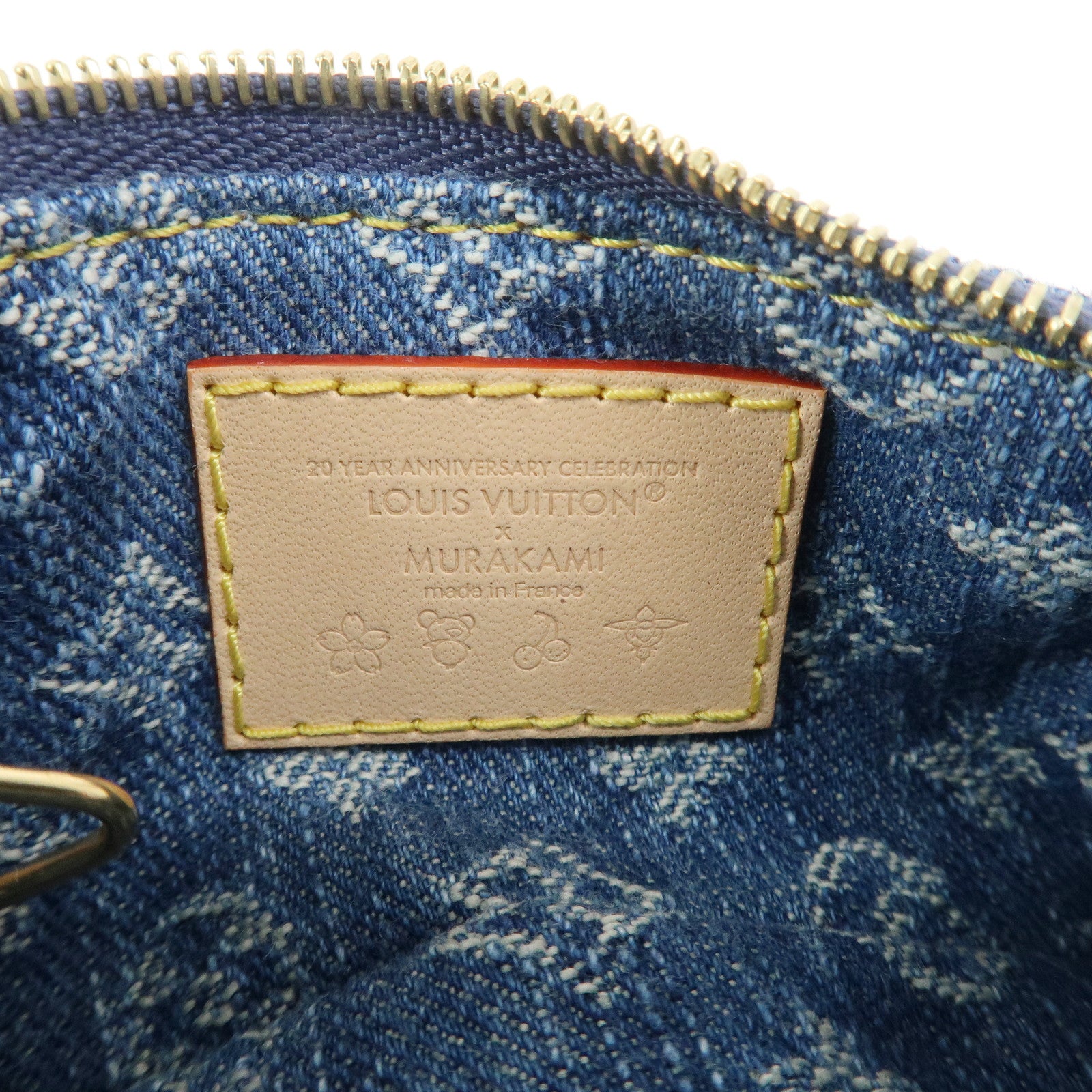 Louis Vuitton Monogram Denim LV×TM Pochette Cles Coin Case M14938