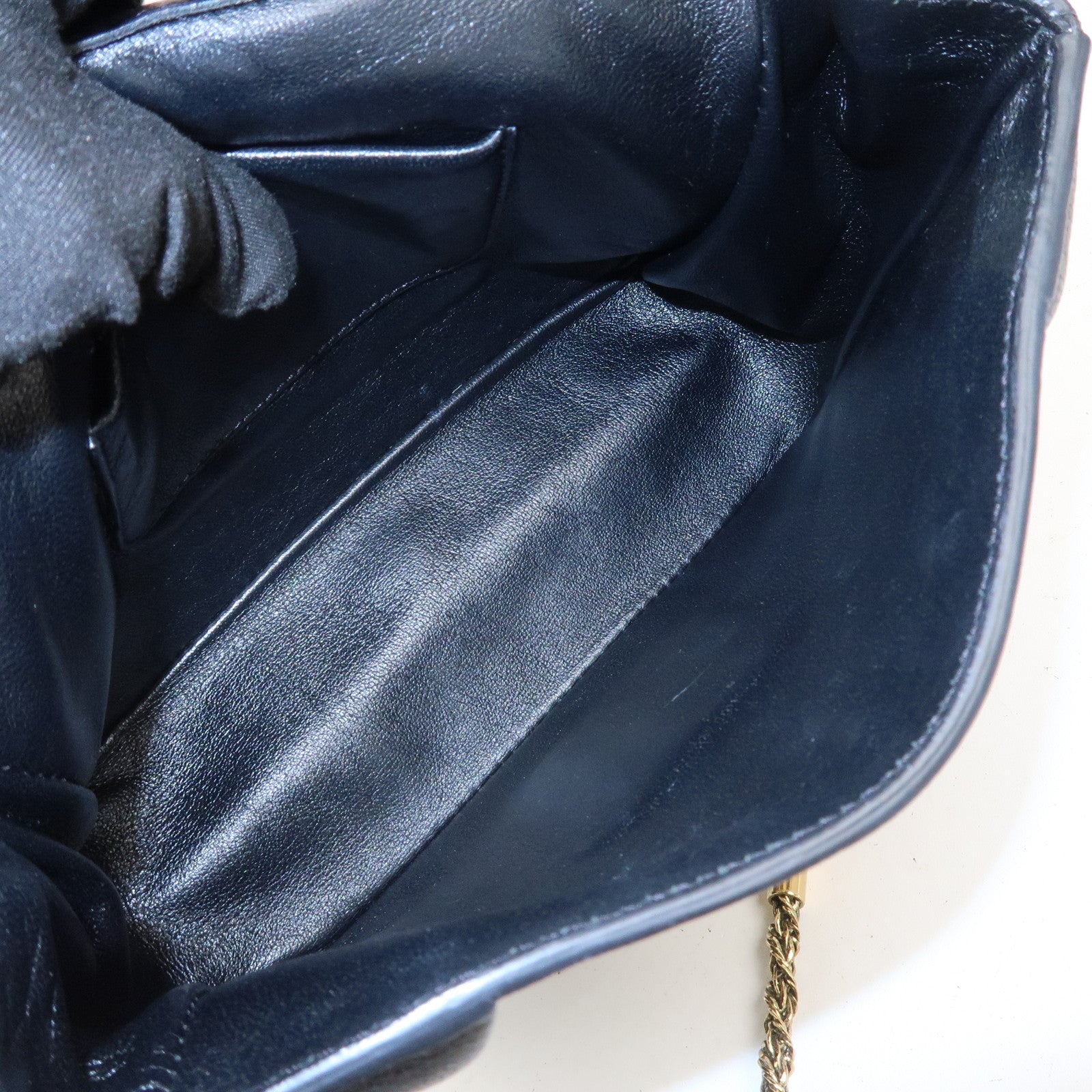 Chloe Elsie Leather Chain Shoulder Bag Hand Bag Black