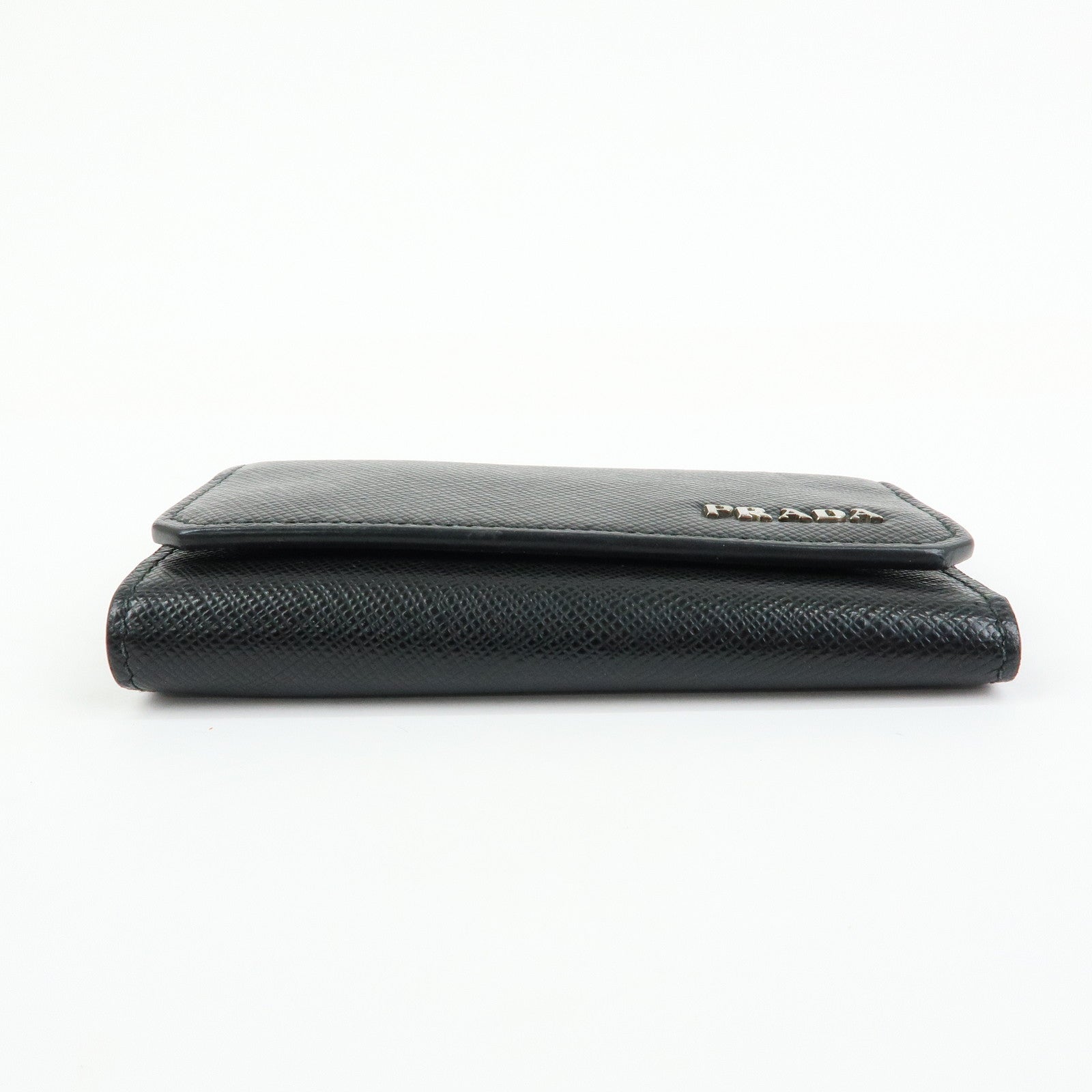 PRADA Saffiano Leather 6 Ring Key Case Key Holder Black 2PG222