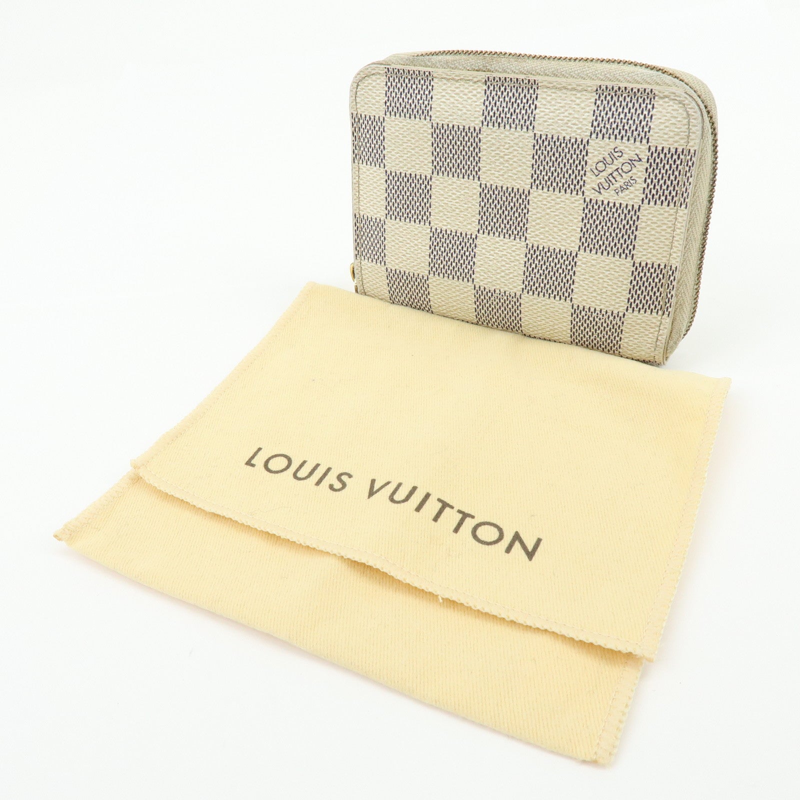 Louis Vuitton Damier Azur Zippy Coin Purse Coin Case Ivory N63069