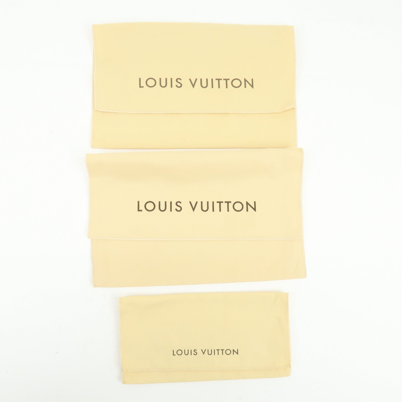 Louis Vuitton Set of 13 Dust Bag Storage Bag Flap Style Beige